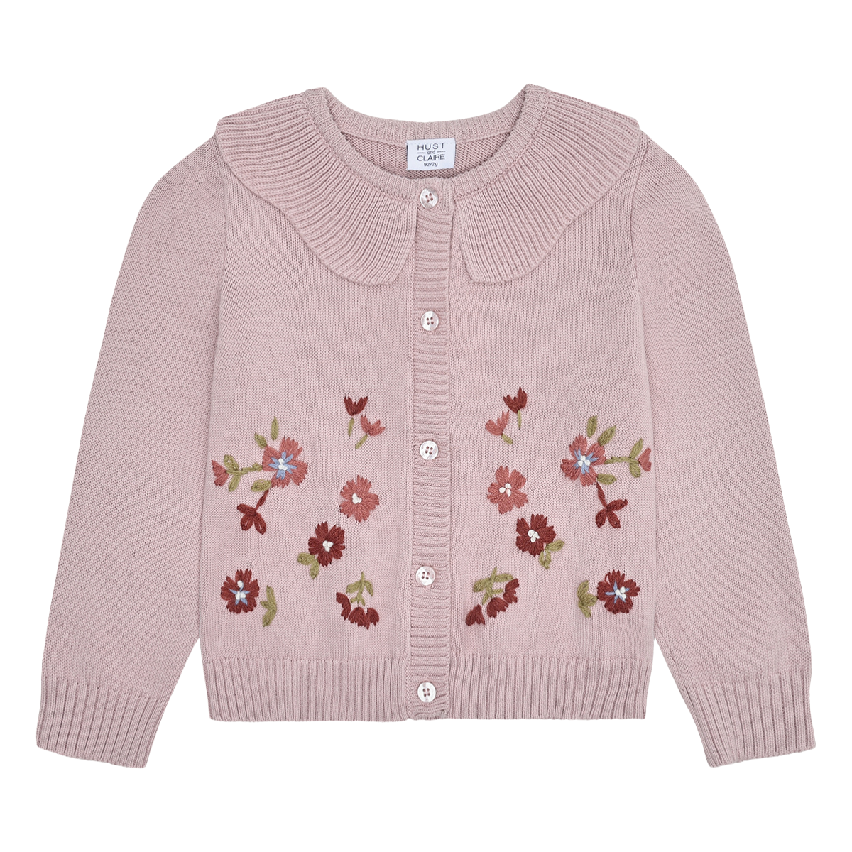 〖 Hust & Claire 〗玫粉刺繡花朵針織外套