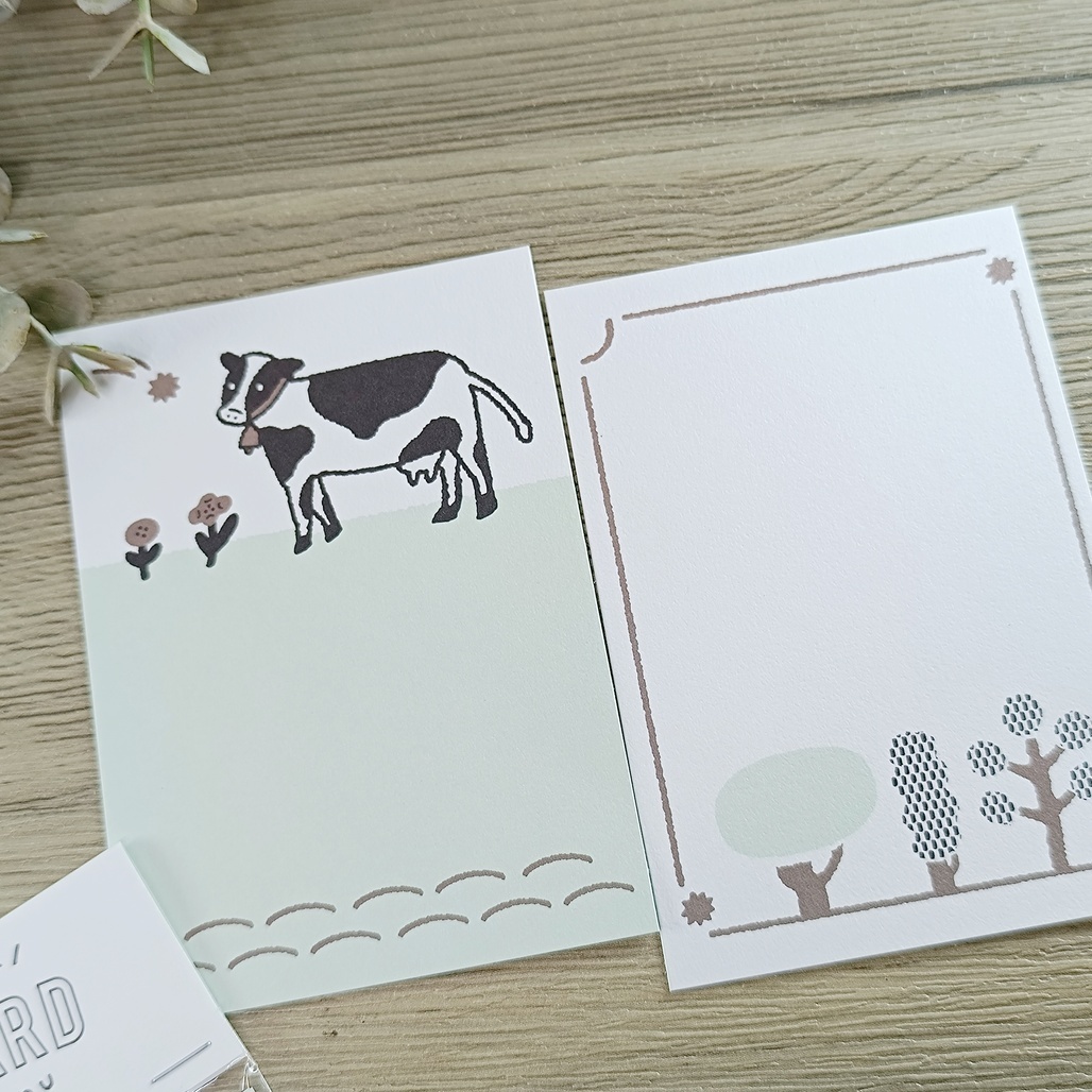 繭花．牛牛陪散步 留言卡