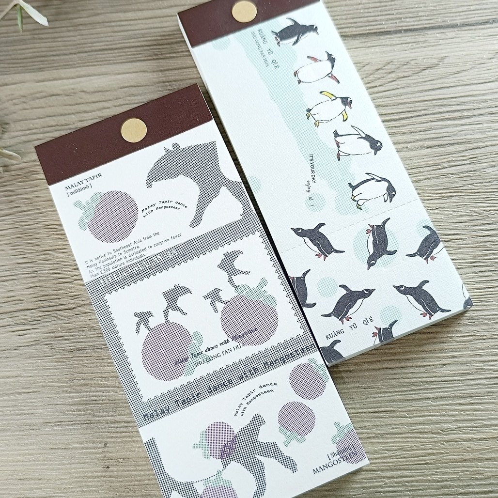 竹工凡花．礦嶼企鵝/Dance 2025文具小集 便簽本  <整本/綜合分裝包>