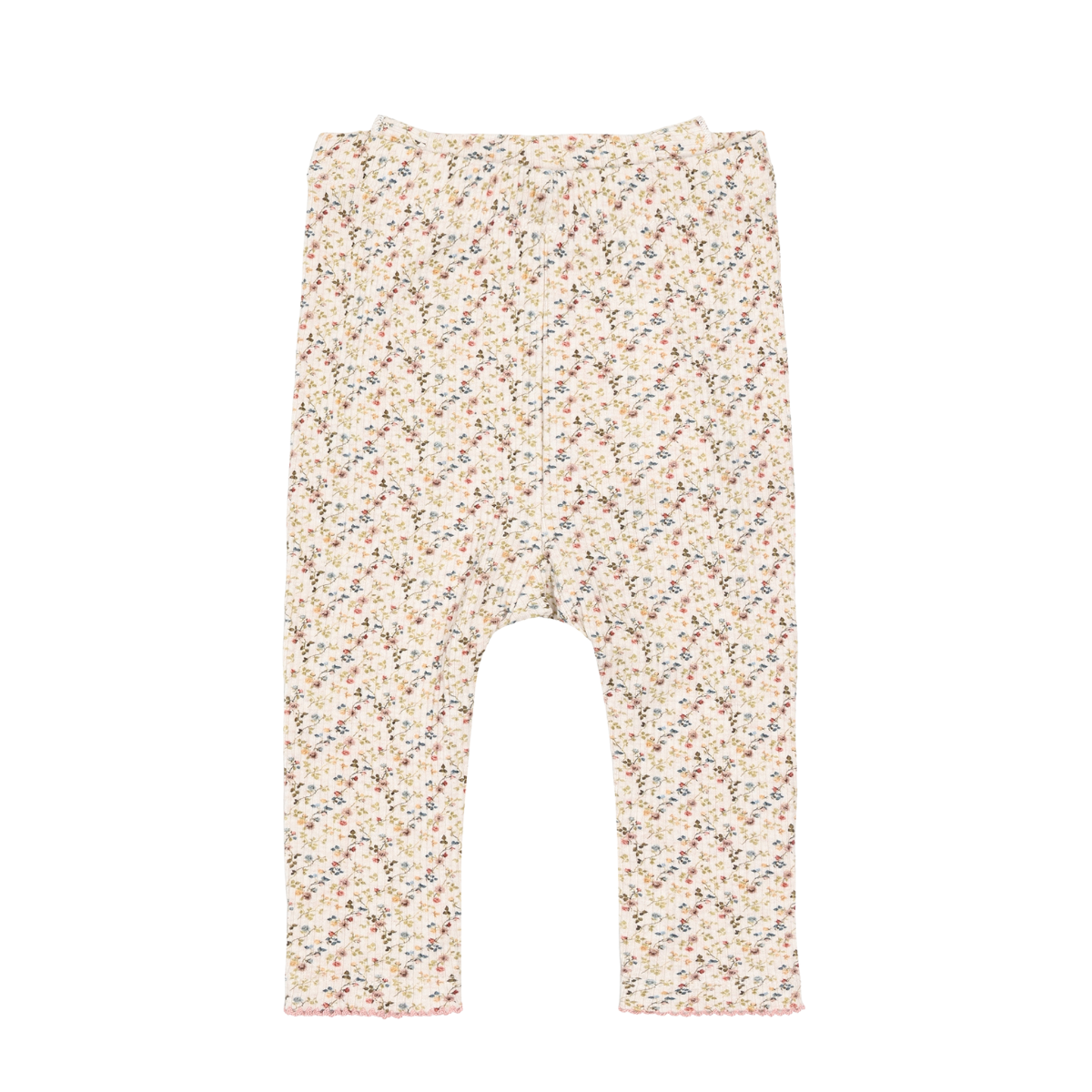 〖 Hust & Claire 〗米色碎花荷葉寶寶長褲