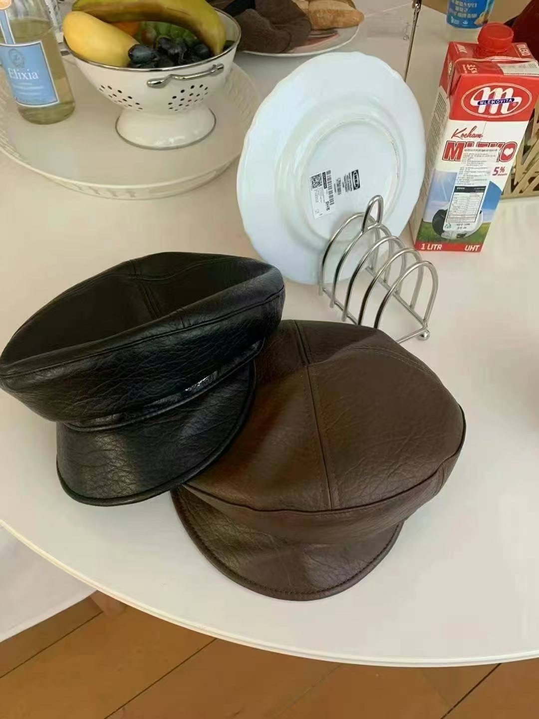 皮質軍帽
