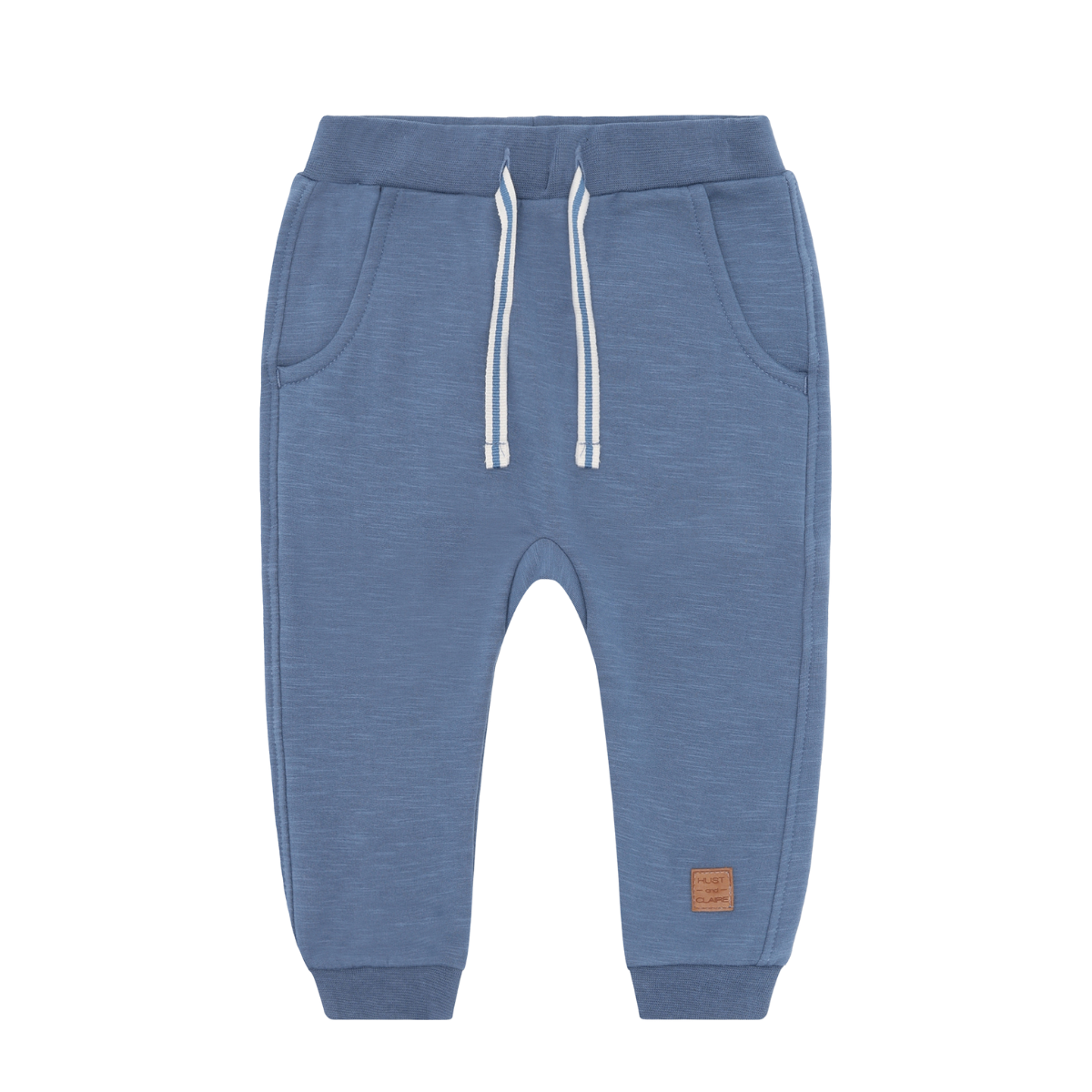 〖 Hust & Claire 〗復古藍拉繩寶寶刷毛長褲