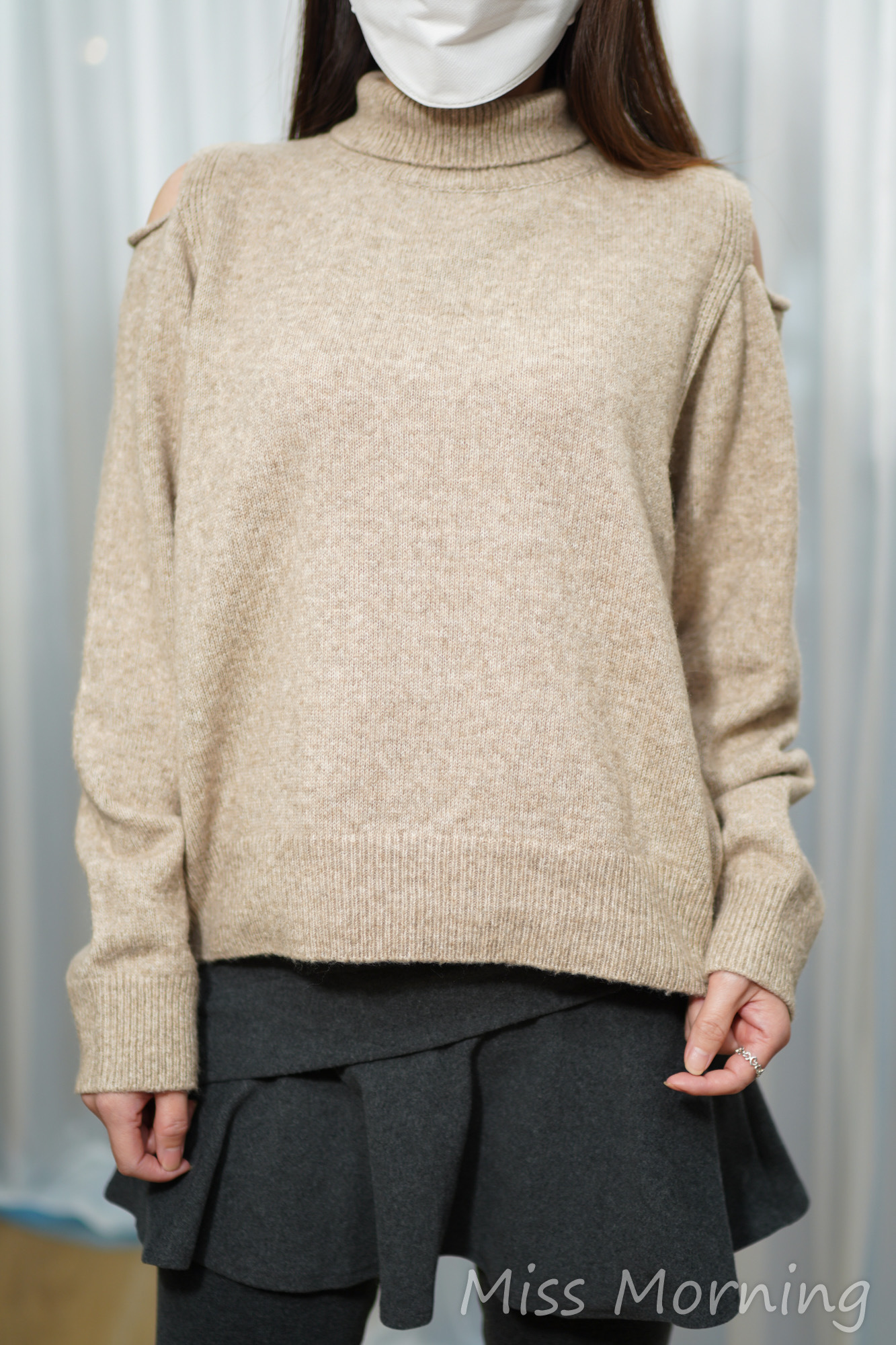 100%wool 露肩款上衣(14927)