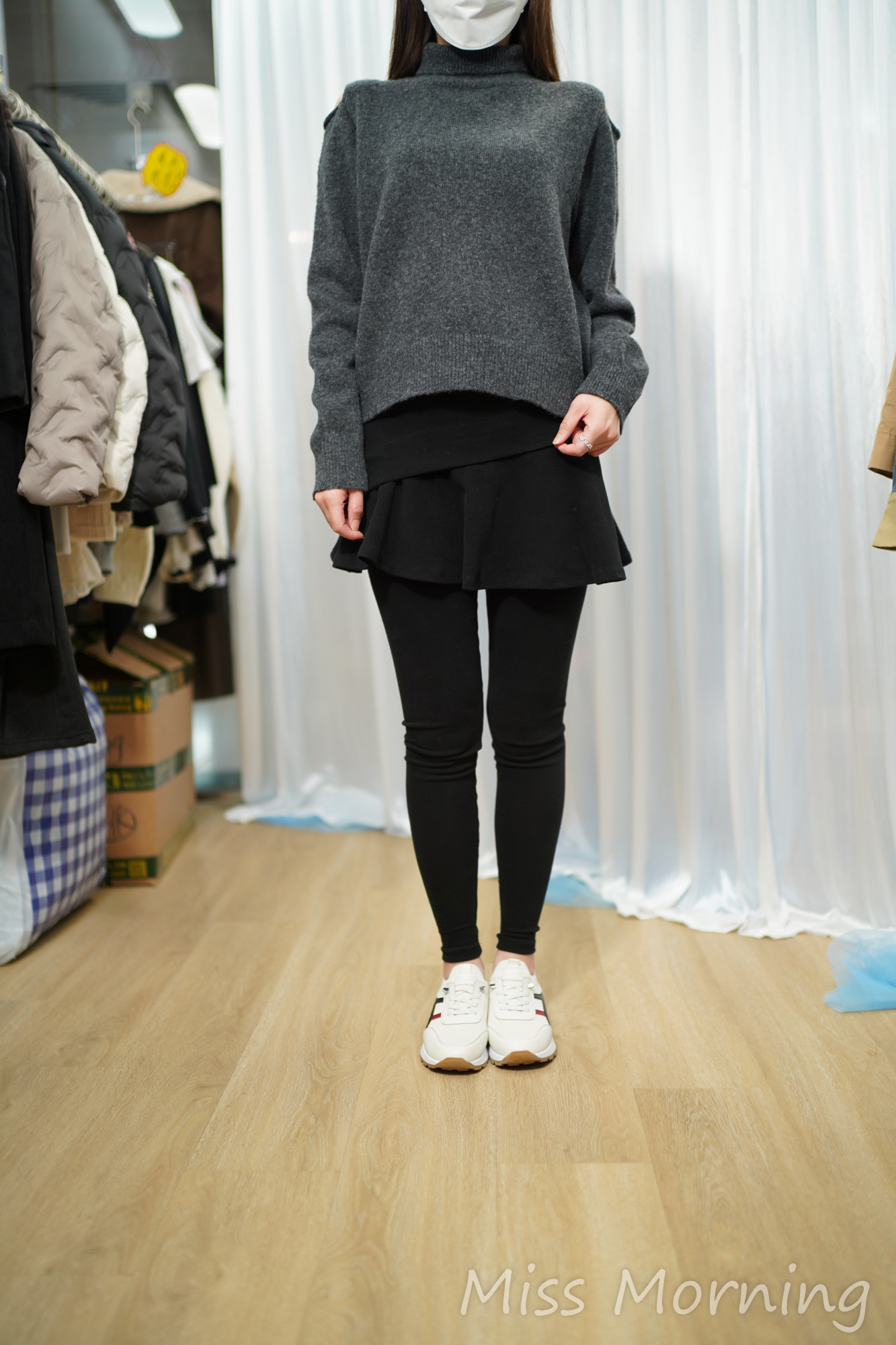 100%wool 露肩款上衣(14927)