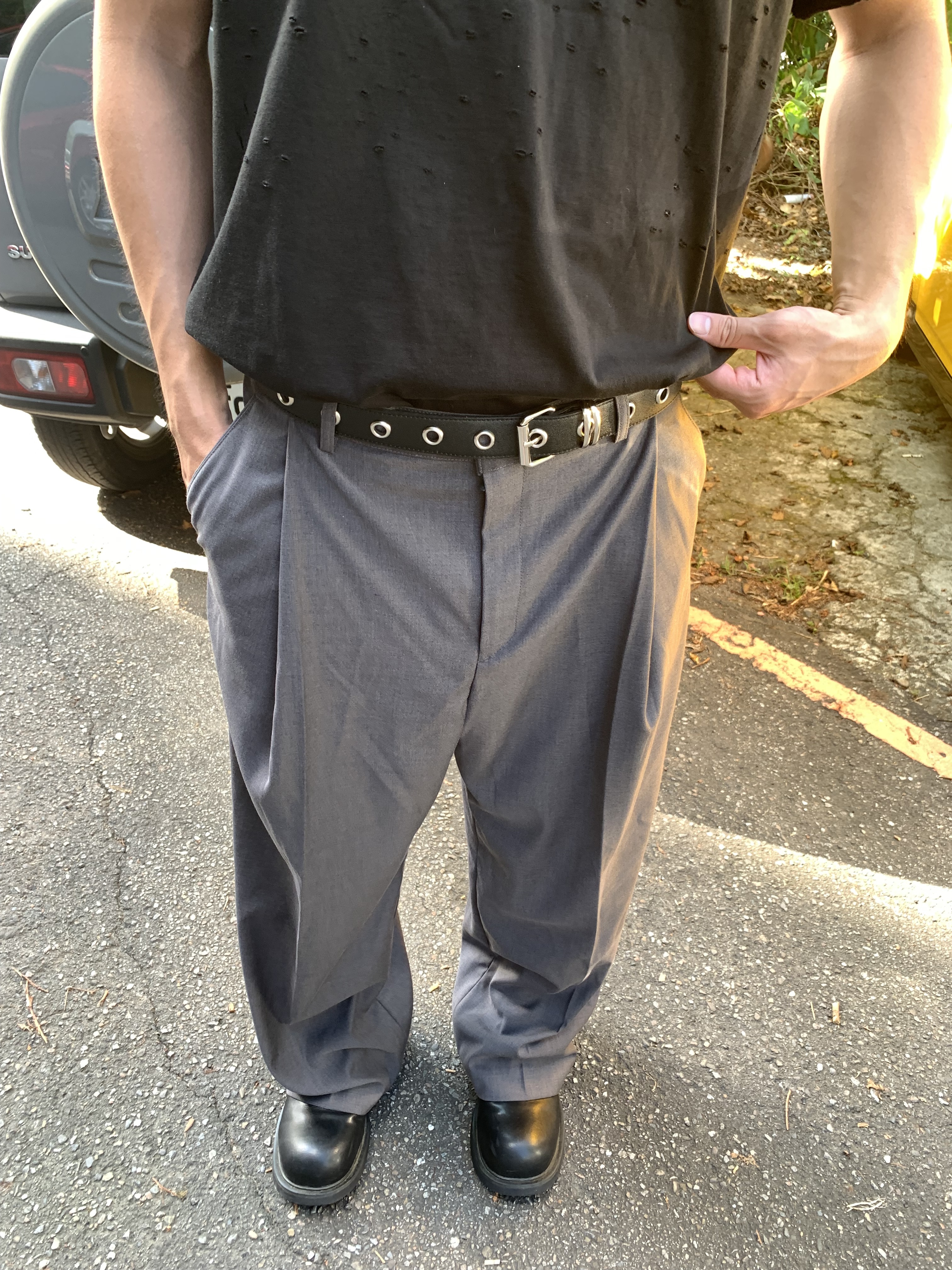 立體打摺 自然垂墜 寬鬆 西裝褲