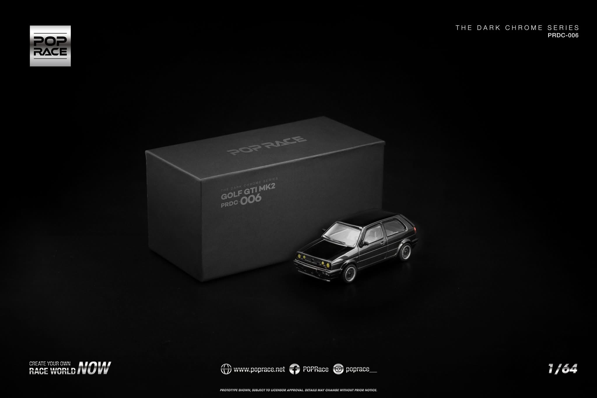 預訂 Pre Order - Poprace GOLF GTI MK2 DARK CHROME