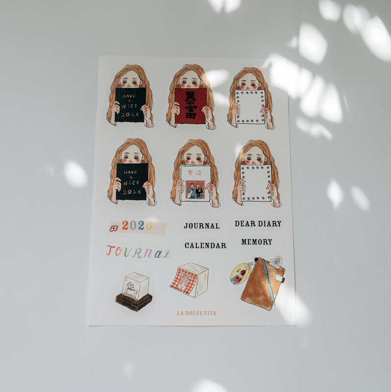 2026 手帳用 可書寫貼紙 A6尺寸｜甜蜜生活