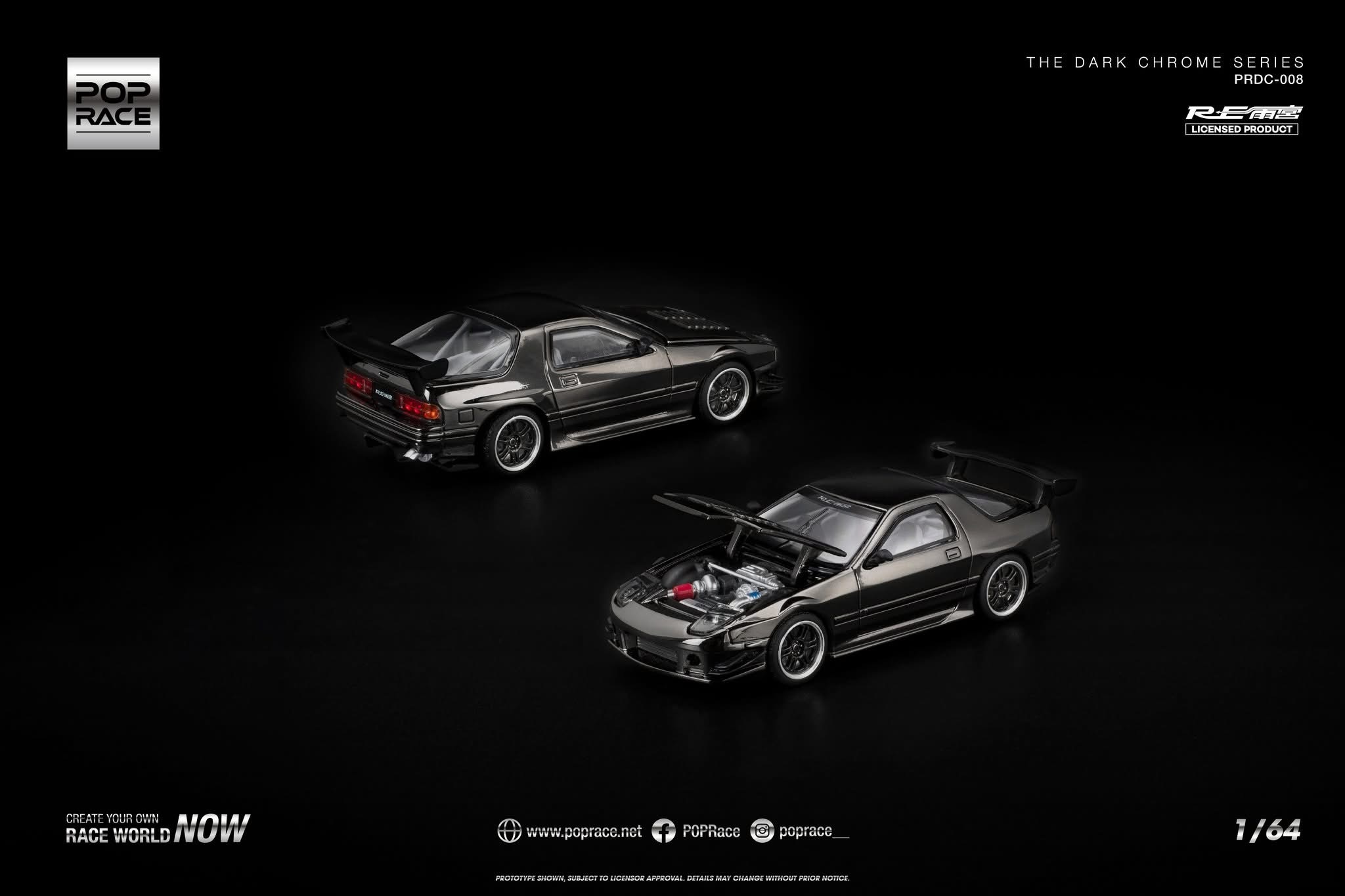 預訂 Pre Order - Poprace MAZDA RX7 (FC3S) RE-AMEMIYA DARK CHROME