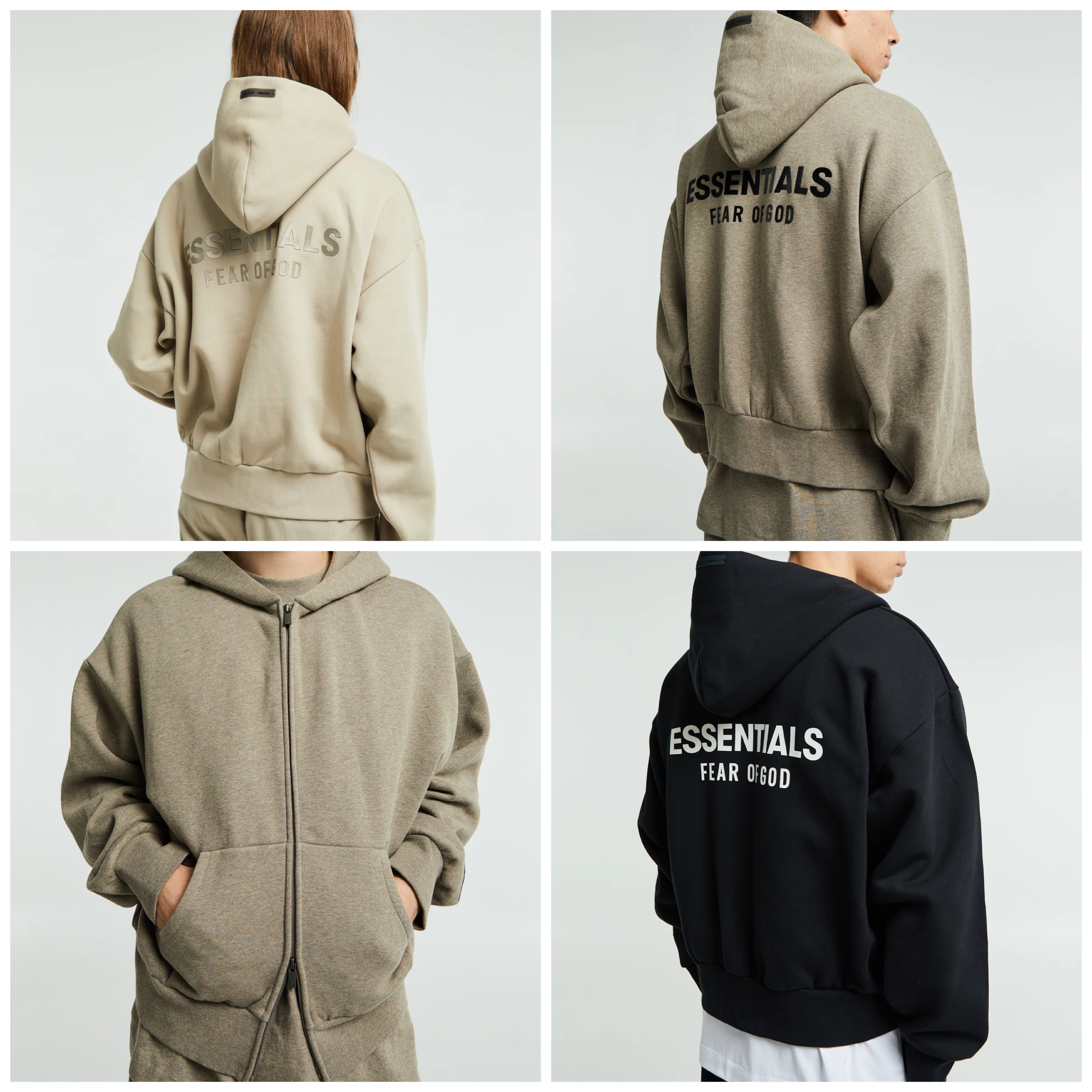 現貨| FW25 Fear of God ESSENTIALS Classic Full Zip-Up Hoodie