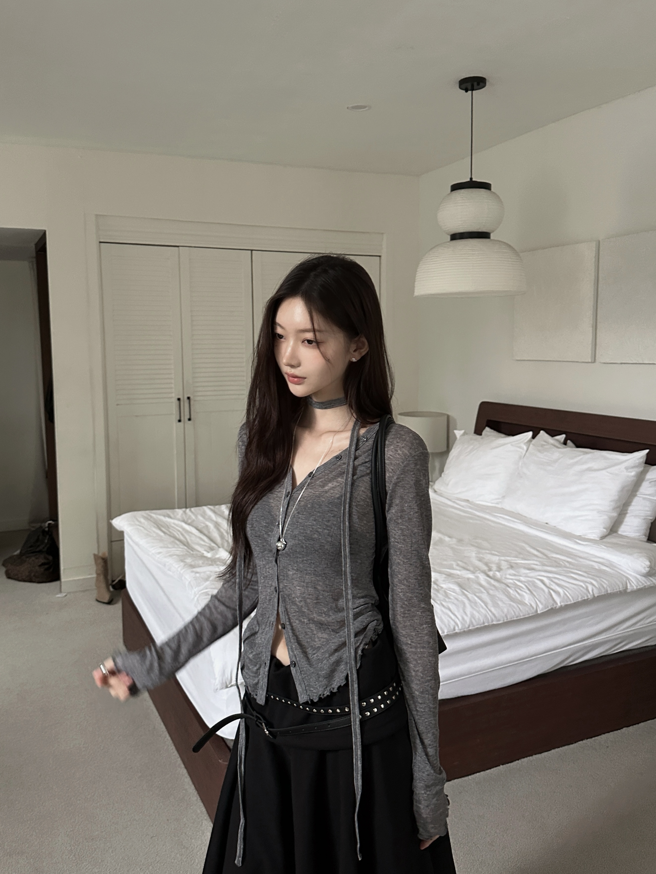 【現貨】D05 Wool多變化織衫 (花灰)