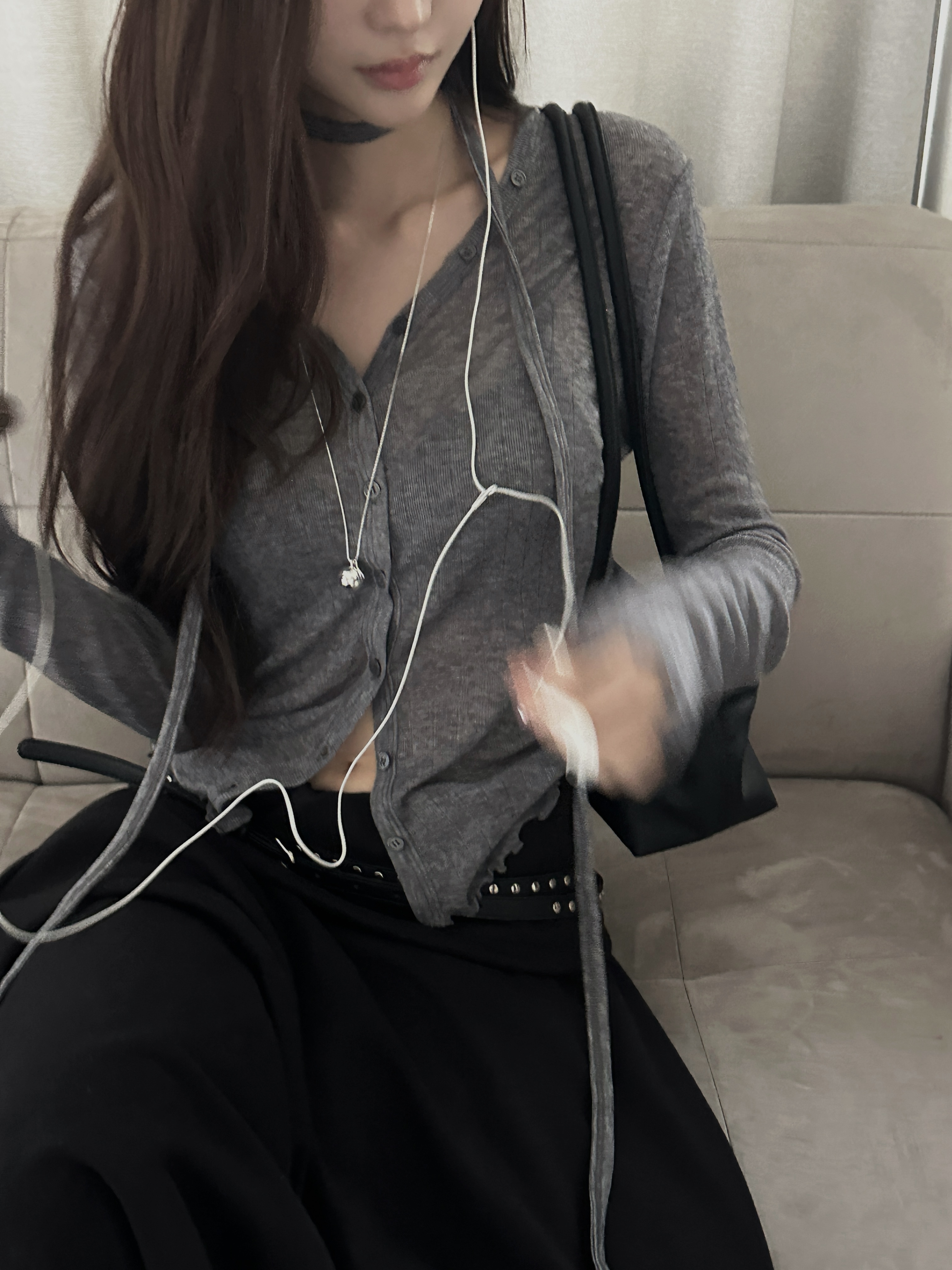 【現貨】D05 Wool多變化織衫 (花灰)