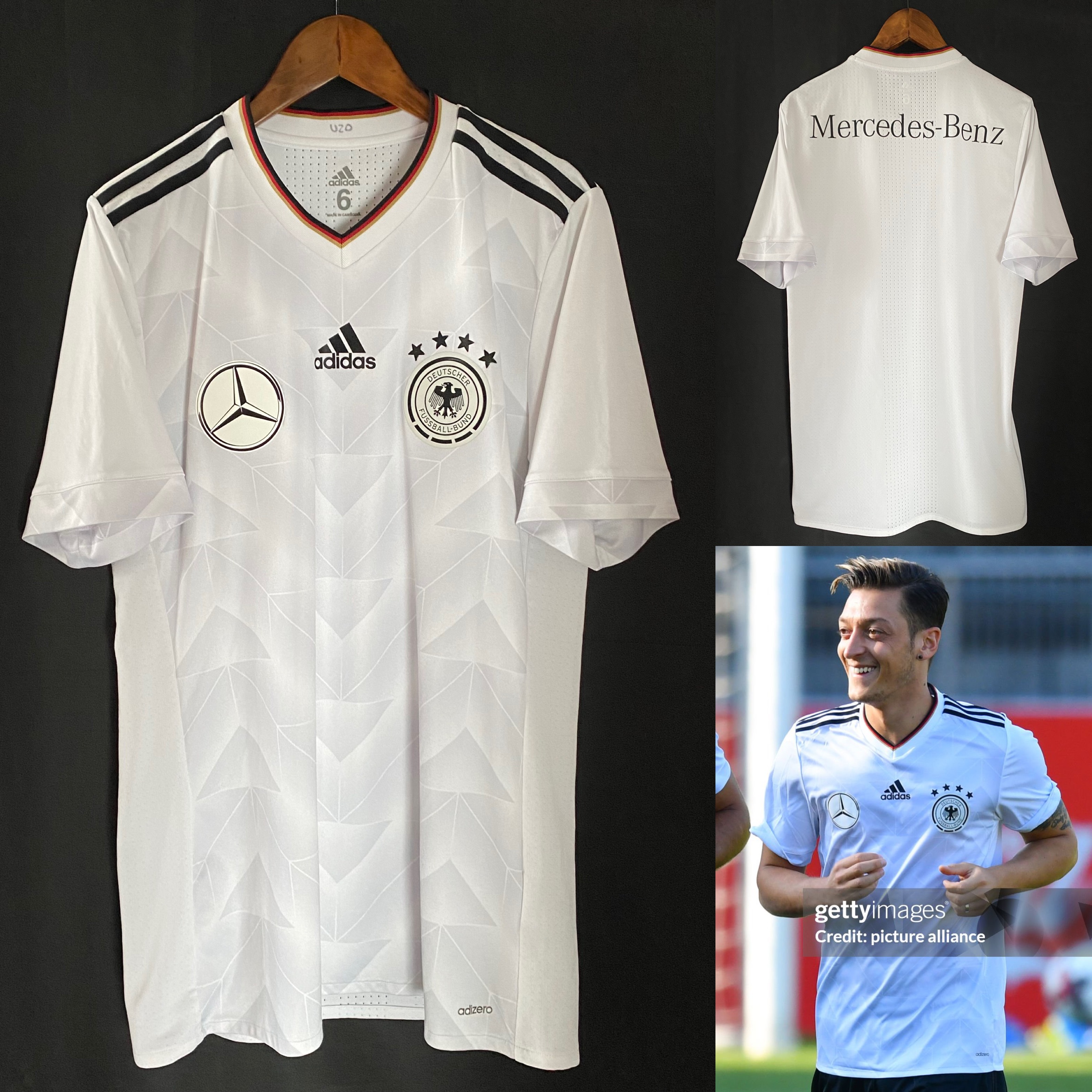 (Match Worn) Germany 2017 Adidas Home Match Worn Training Shirt