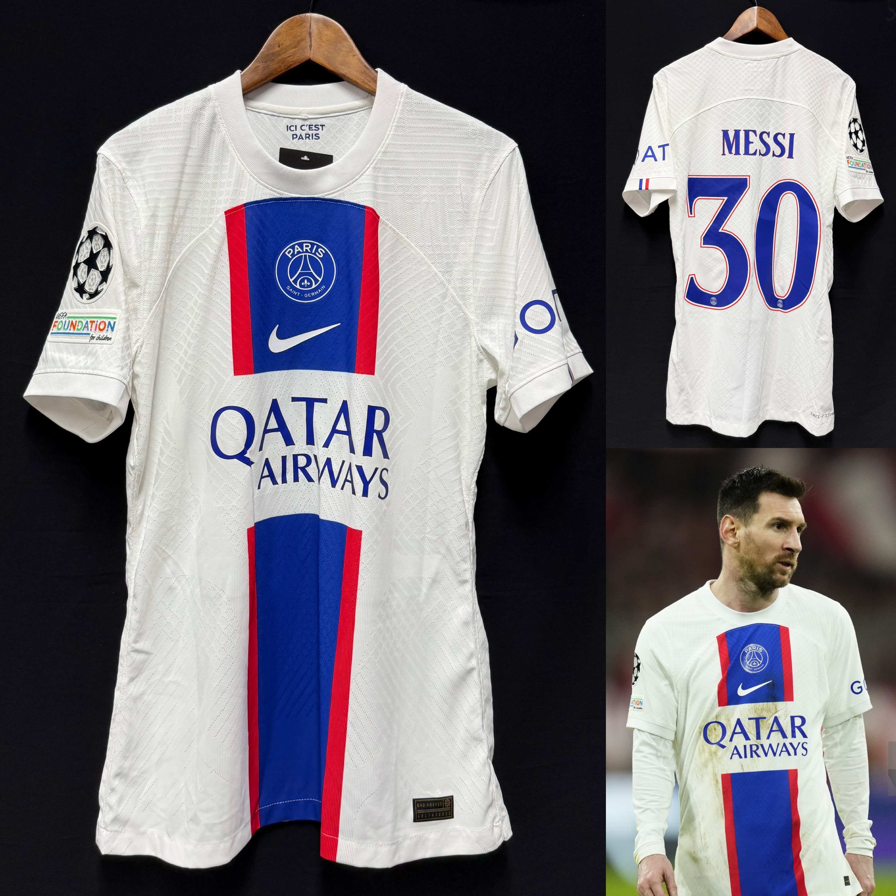 (Player Issue) PSG Paris Saint Germain 2022-2023 Nike Third Player Issue Shirt #30 MESSI