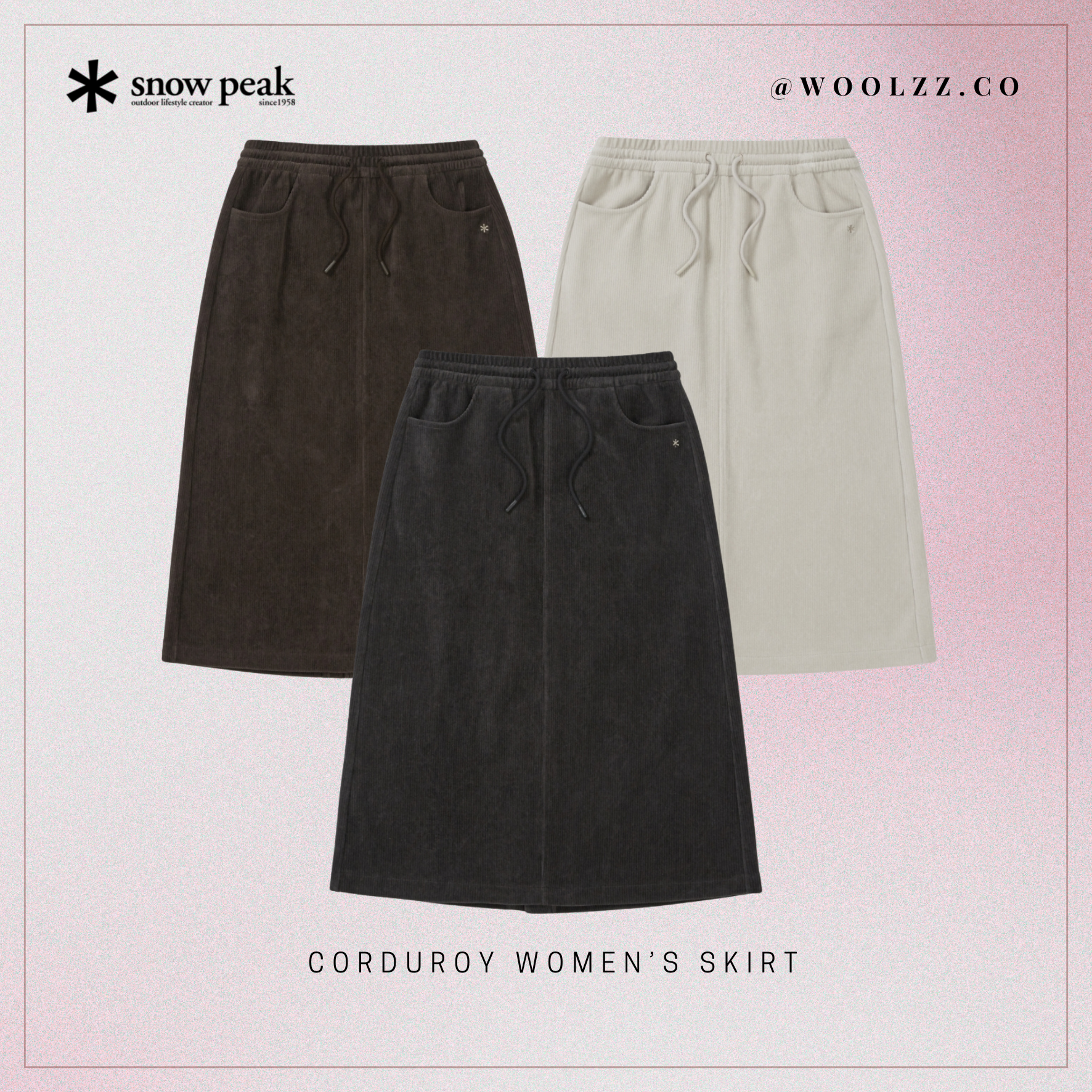 Snow Peak 燈芯絨女款裙子 S25WWF-SK75