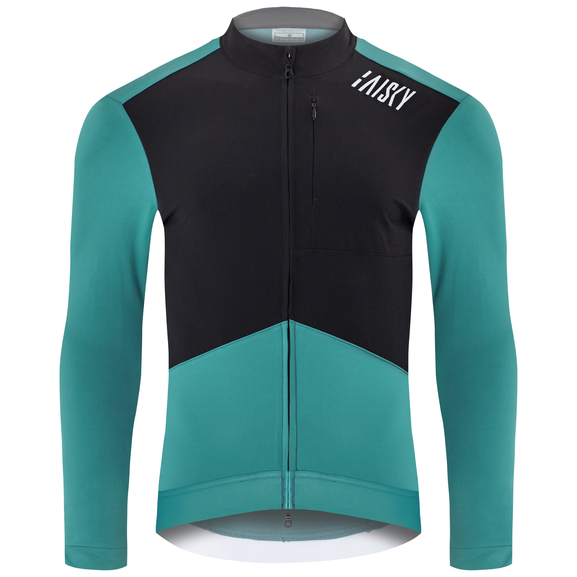 男款雙拉鍊抓絨長車衣 冬競 綠