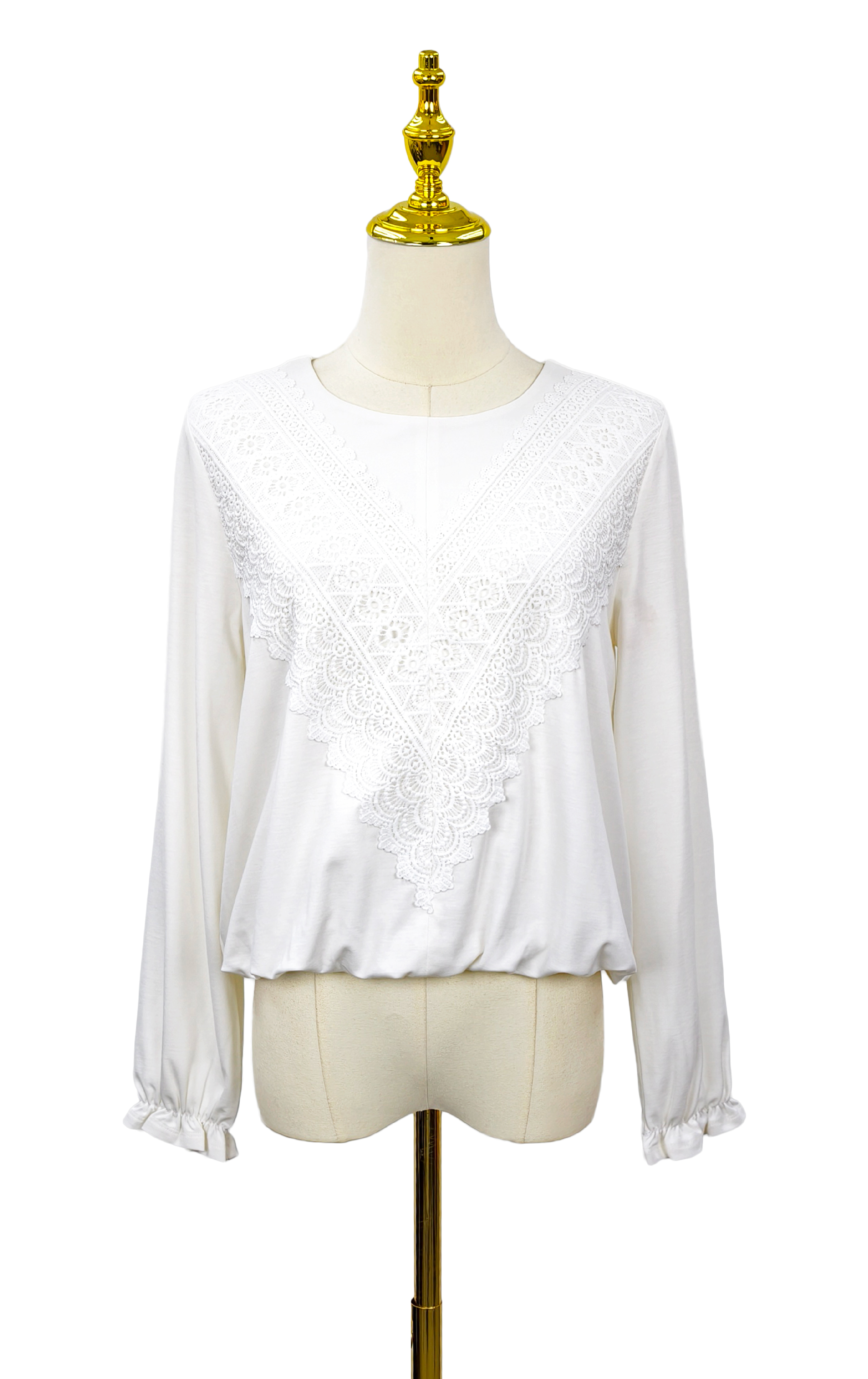 V型蕾絲花紋上衣 LT0845