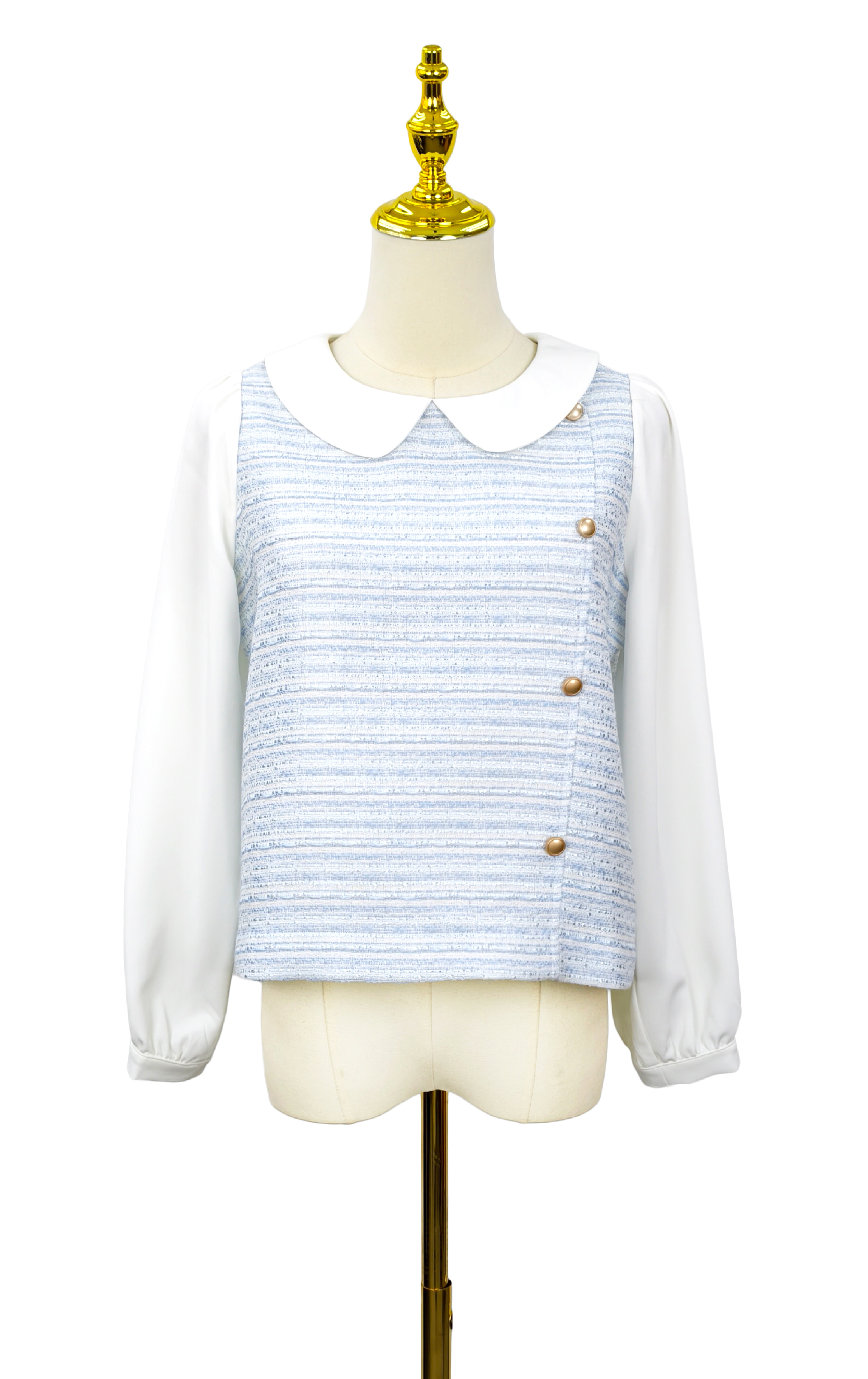 圓領拼布上衣 SH0283