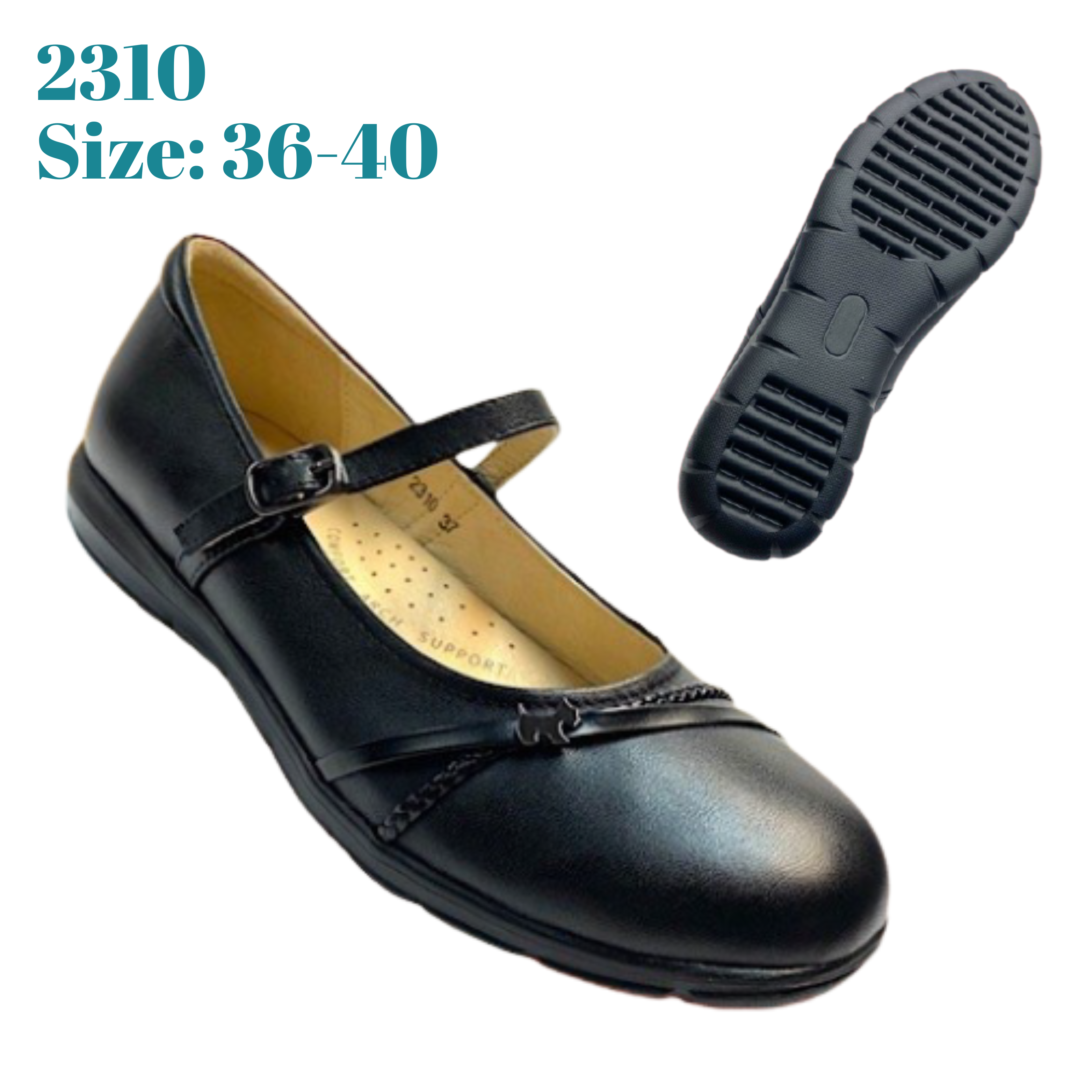 PuppyMon真皮學生女皮鞋