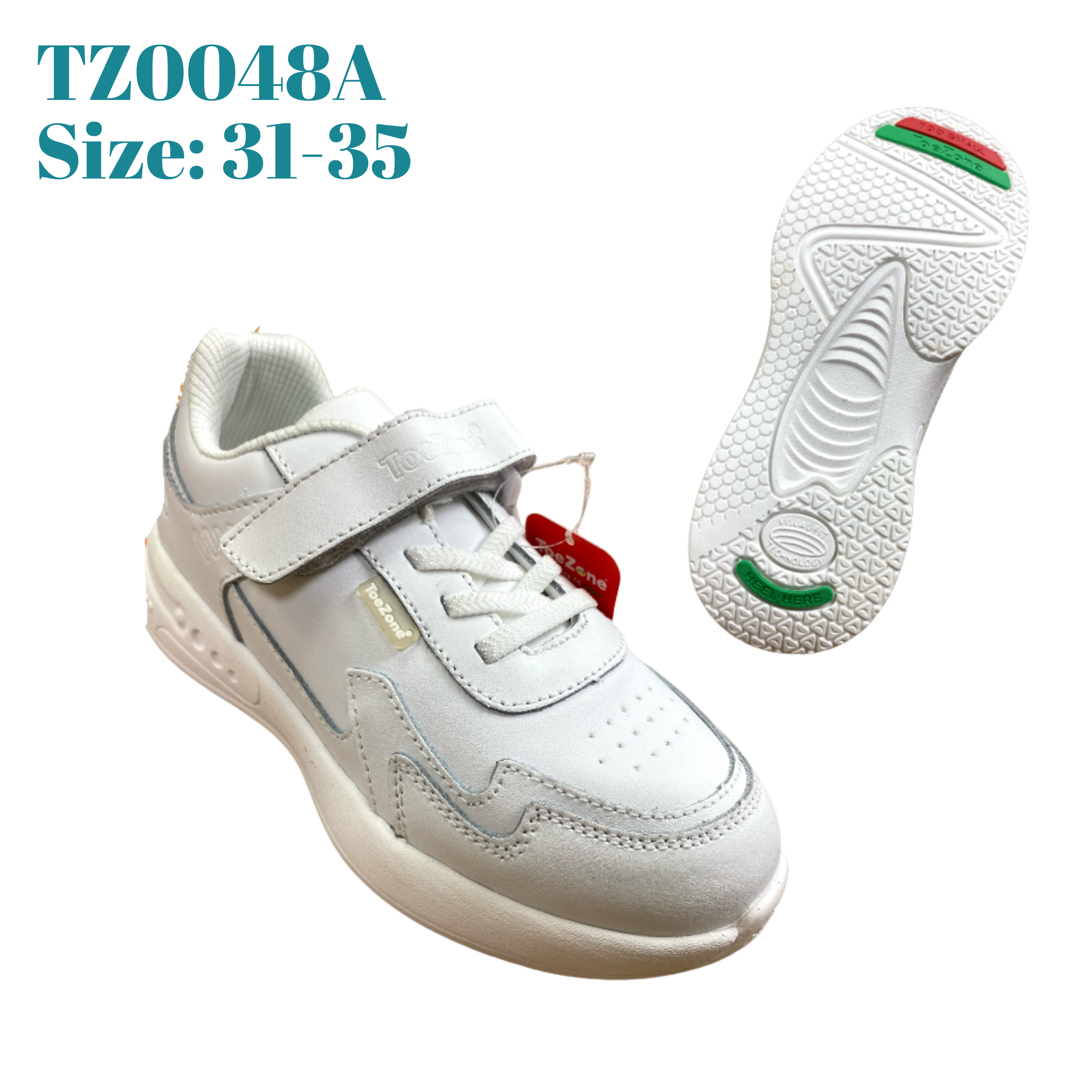 英國童裝品牌 "ToeZone" 白波鞋