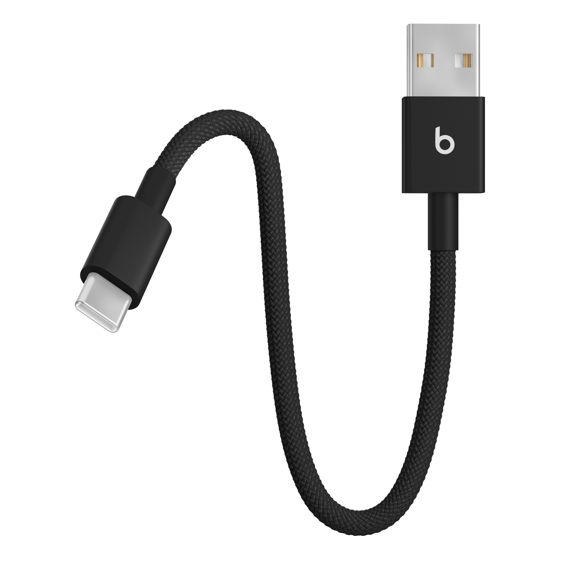 Beats USB‑A 至 USB‑C 編織短連接線 (20 厘米/8 吋) — 閃電黑