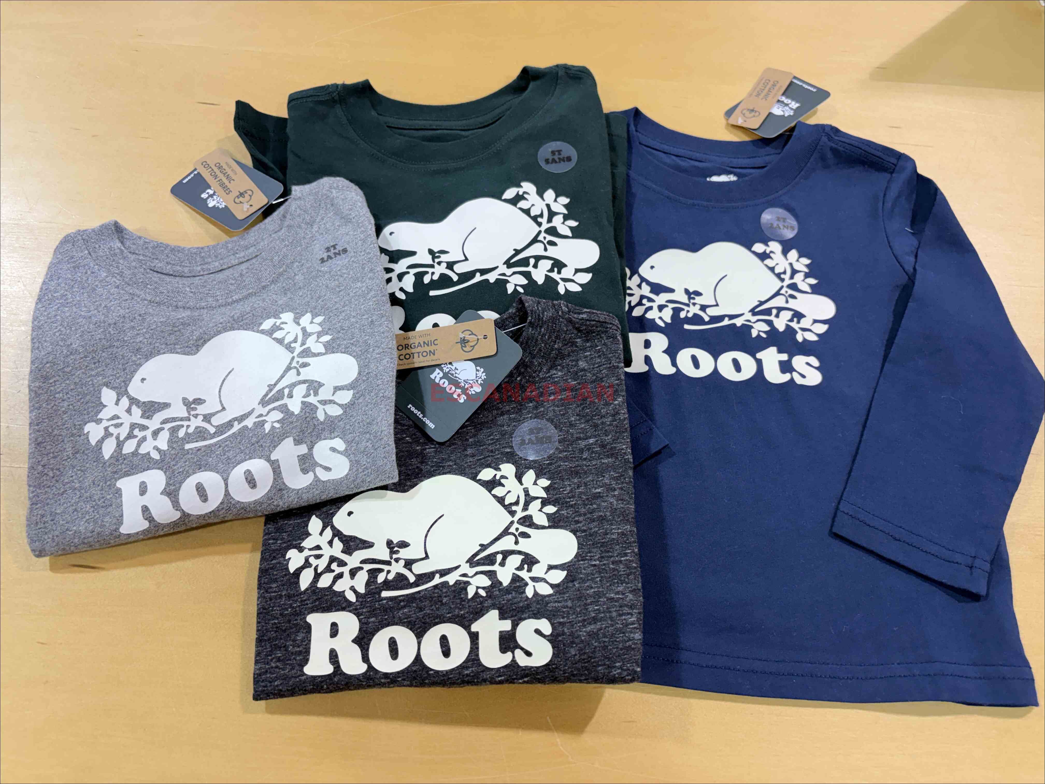 ROOTS 小童 經典款 海狸 長TEE (4色)