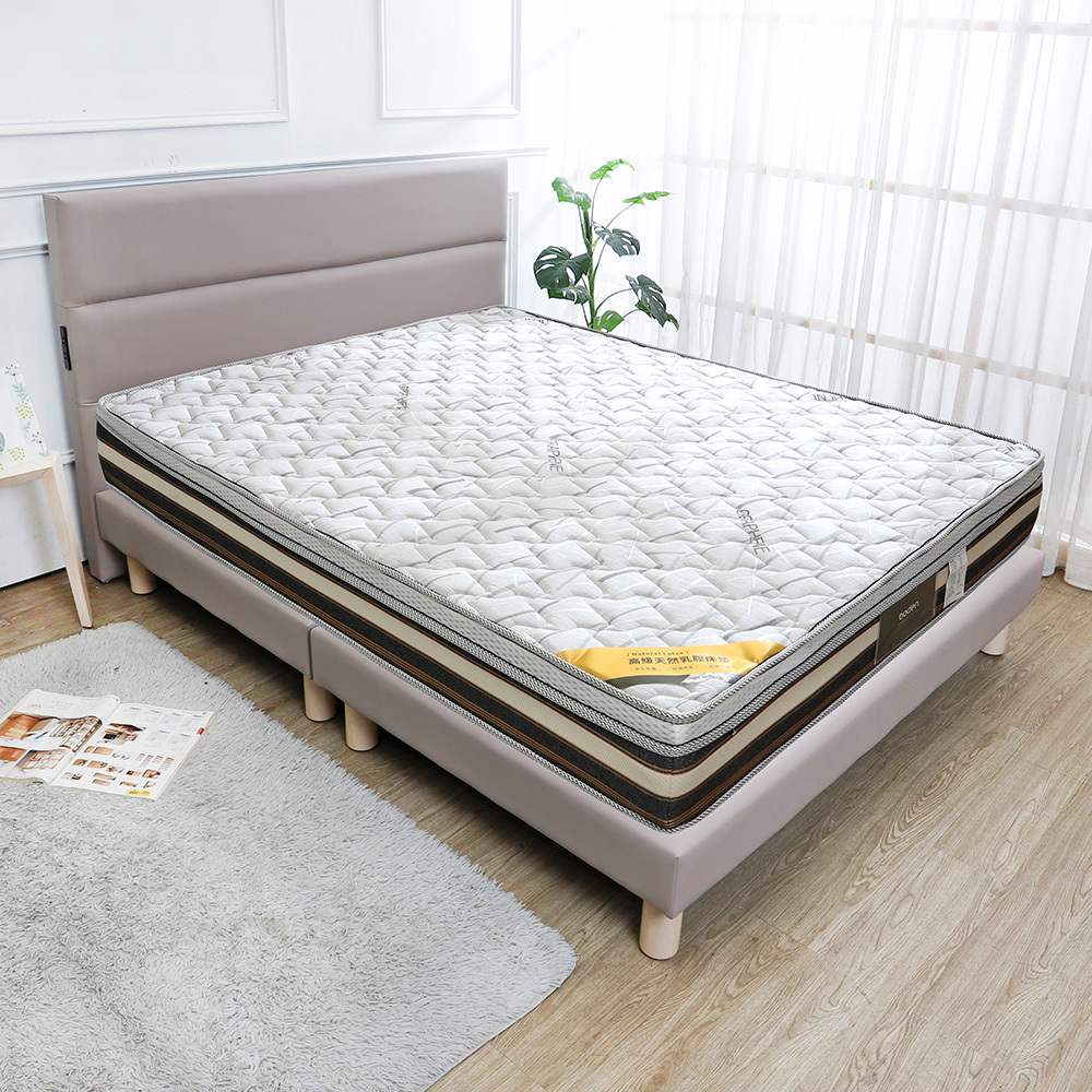 哈波3.5尺單人貓抓皮革床房間組-3件組(附插座床頭片+床底+石墨烯天然乳膠床墊-兩色可選)