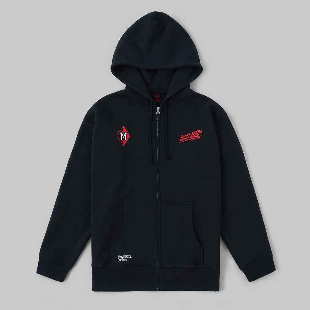 25-26 TAIPEI MARS ZIP-UP HOODIE | BLACK
