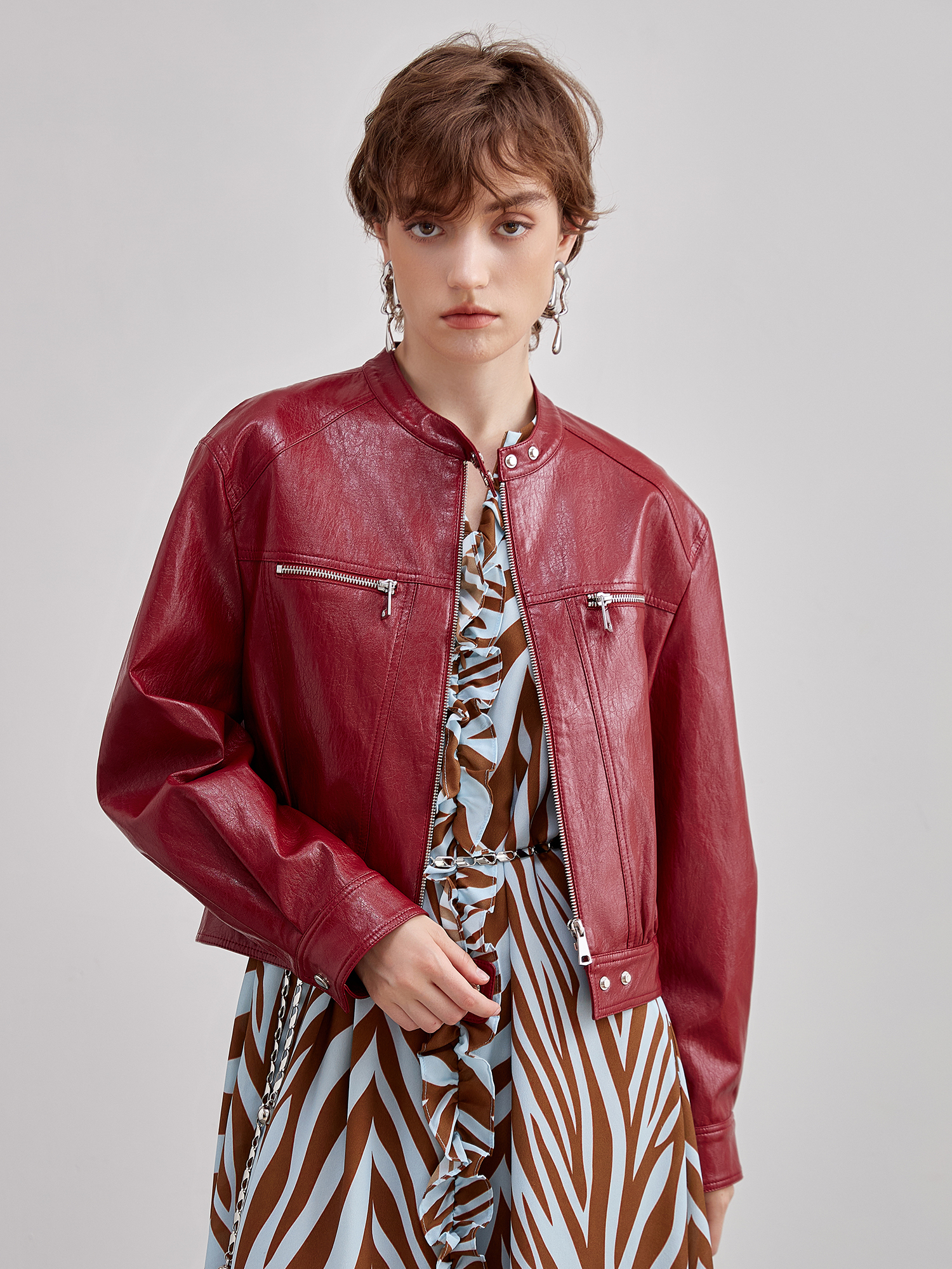 mi-tu 機車款皮外套