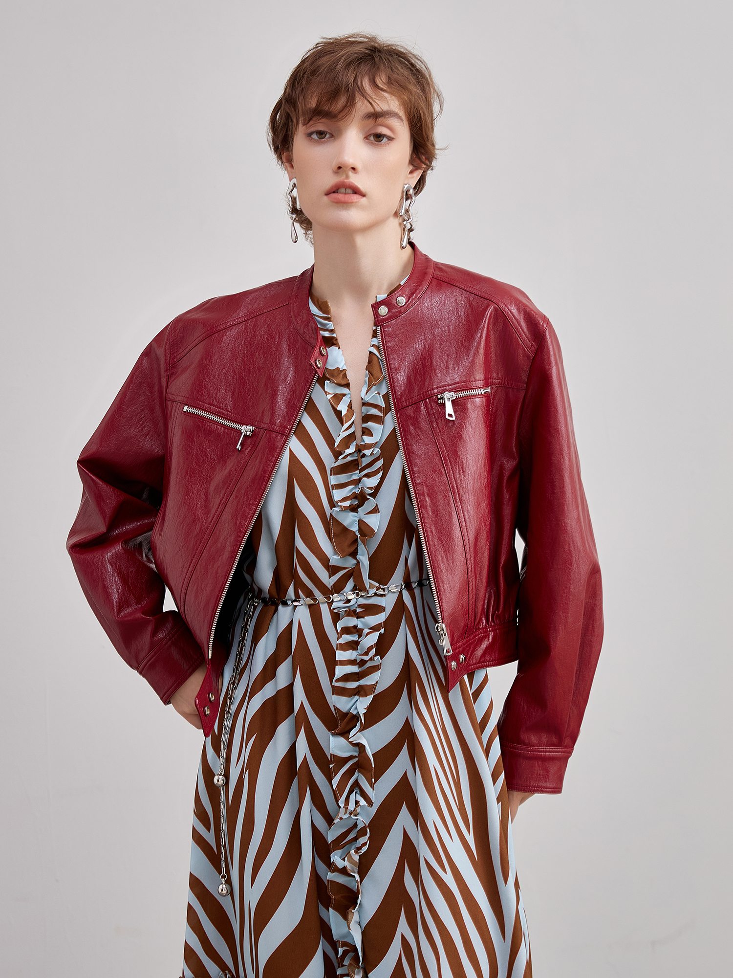 mi-tu 機車款皮外套