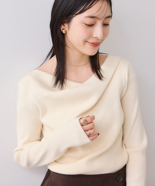 [預購]VIS 垂墜感羅紋針織衫