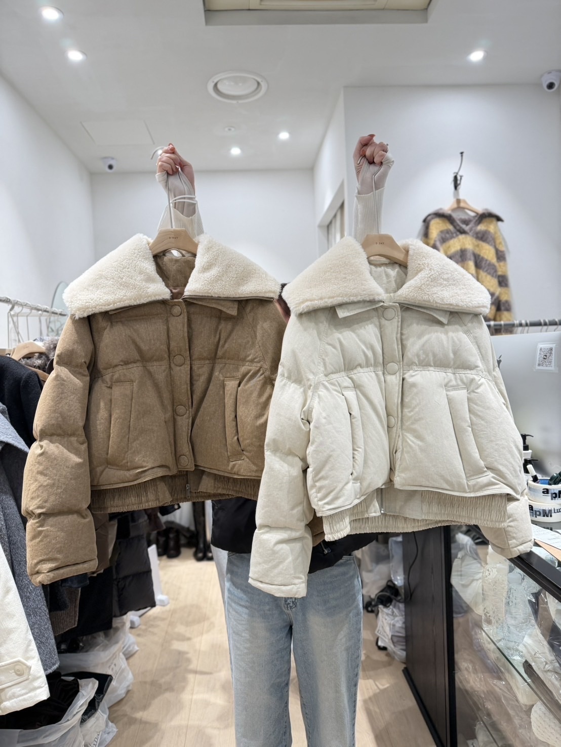 【韓國連線】A02 鴨絨羊羔毛外套 出國必備🔥