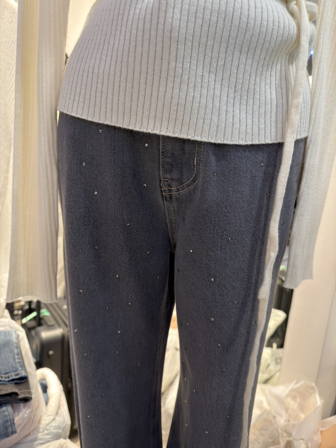 【韓國連線】B01 水鑽牛仔褲