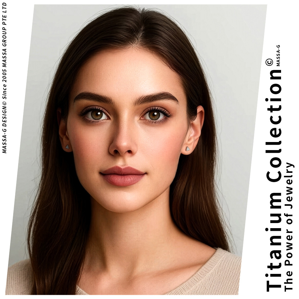 MASSA-G【Triangle三角密語】純鈦耳環(一對)