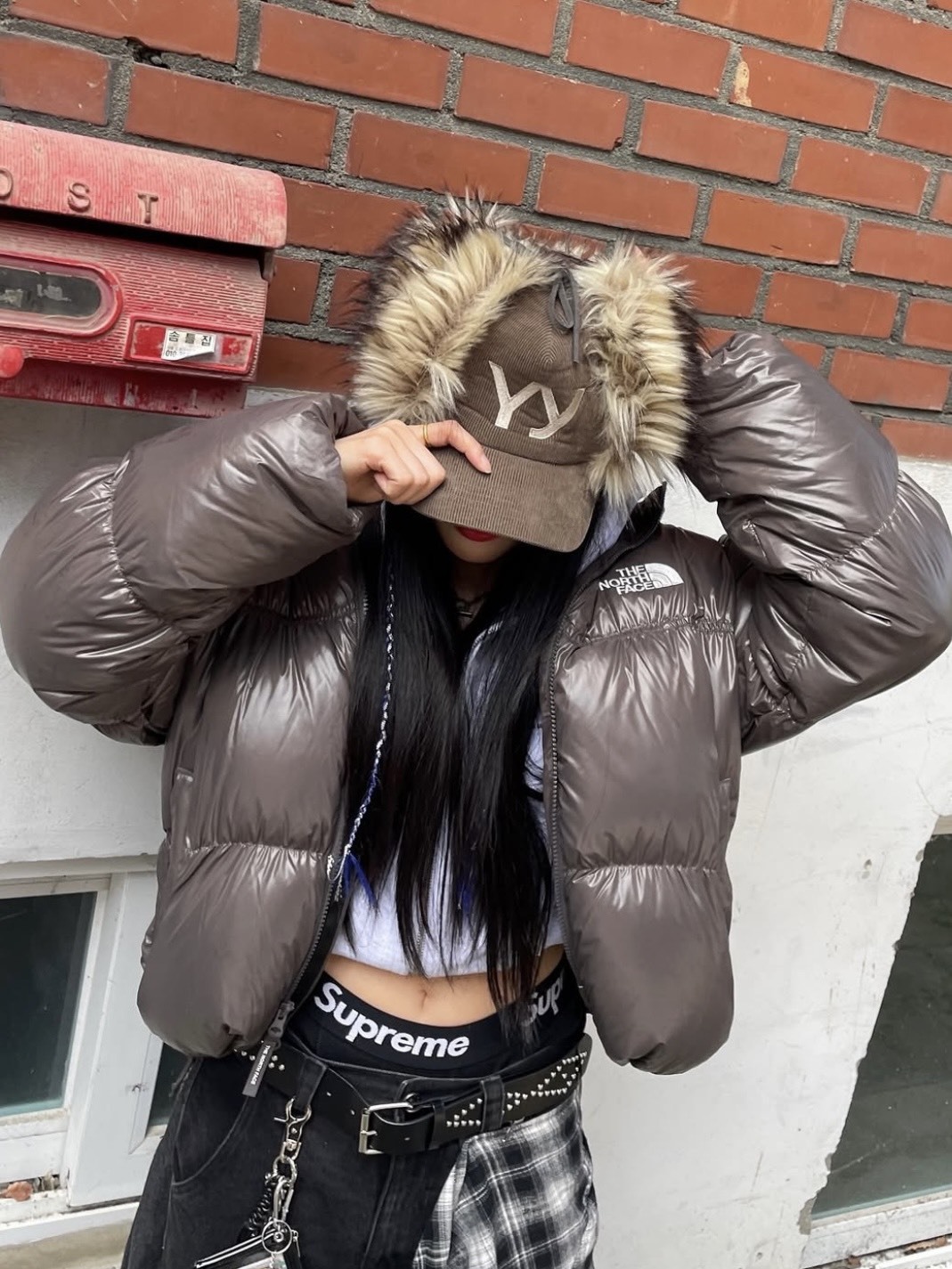 <可以預購了!!>OPEN YY FAUX FUR CORDUROY EARFLAP CAP