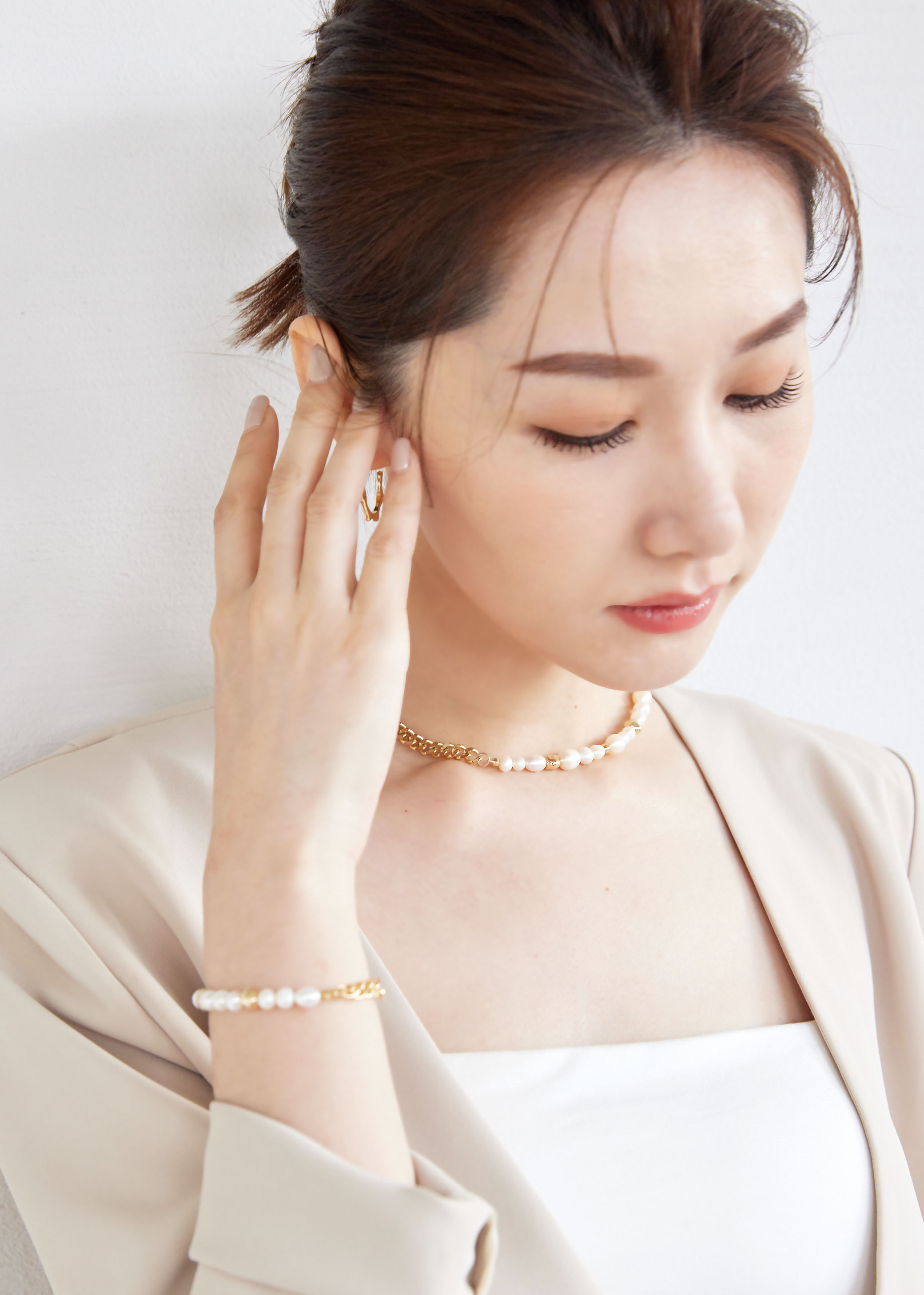 Raven 不對稱珍珠項鍊