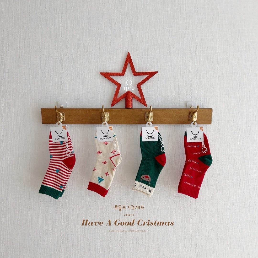 韓國🇰🇷 1pro 聖誕襪四雙組