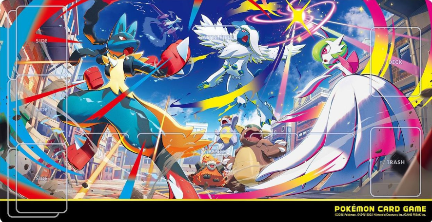 Pokemon Card Game TCG Rubber Playmat Mega Evolution EX