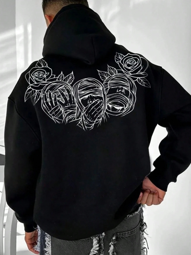 KADMAX大尺碼-大碼休閒玫瑰純色帽TEE〈KSMS2628〉