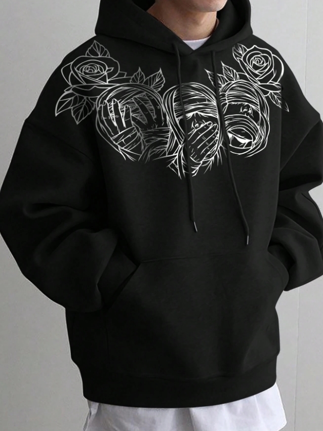 KADMAX大尺碼-大碼休閒玫瑰純色帽TEE〈KSMS2628〉