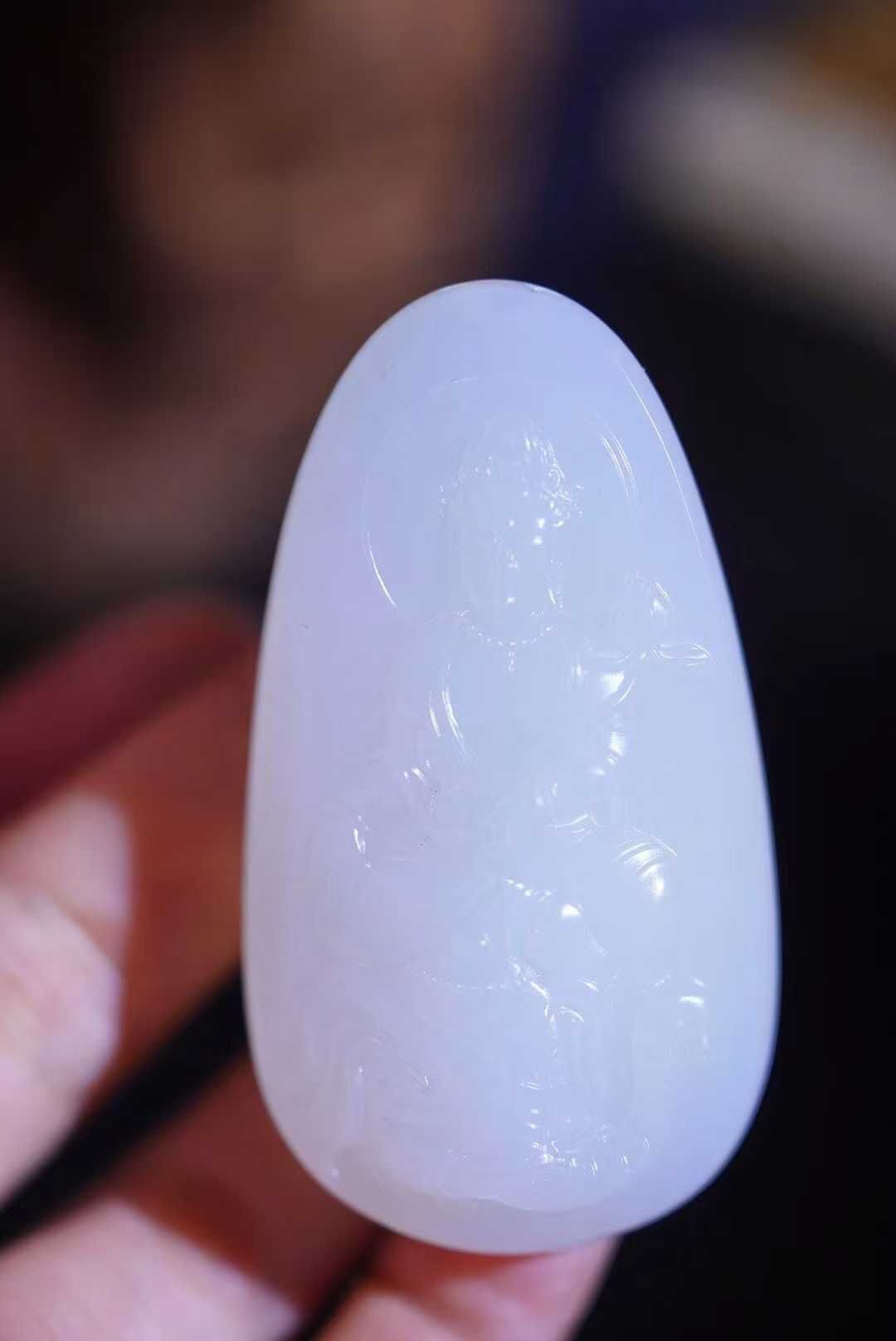 115754 和田玉籽料羊脂普賢菩薩