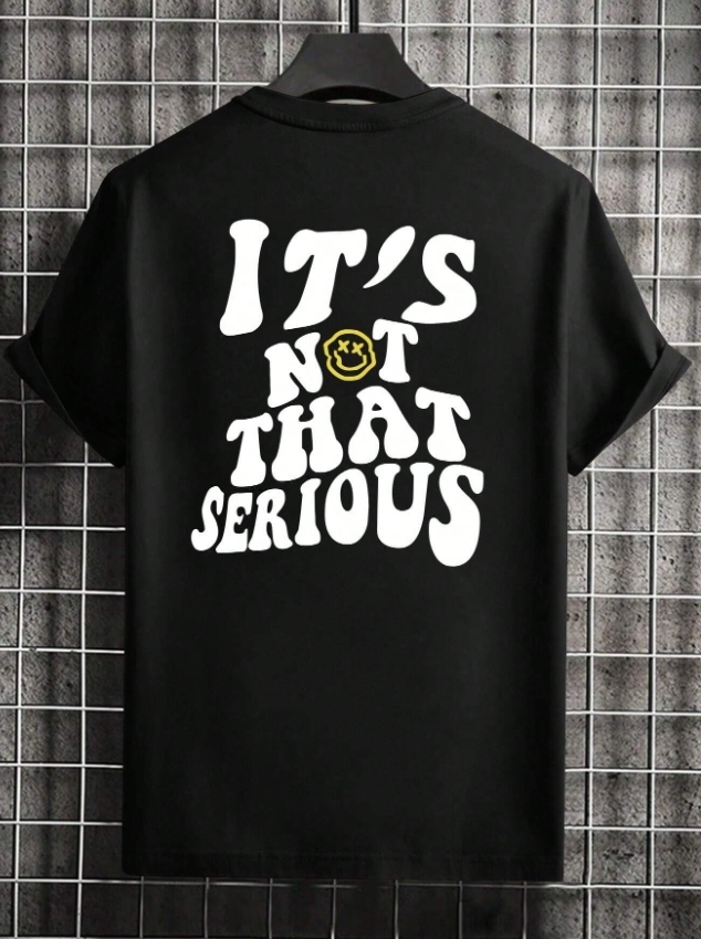 KADMAX大尺碼-大碼男圓領夏季標語印花短袖TEE〈KSMS2630〉