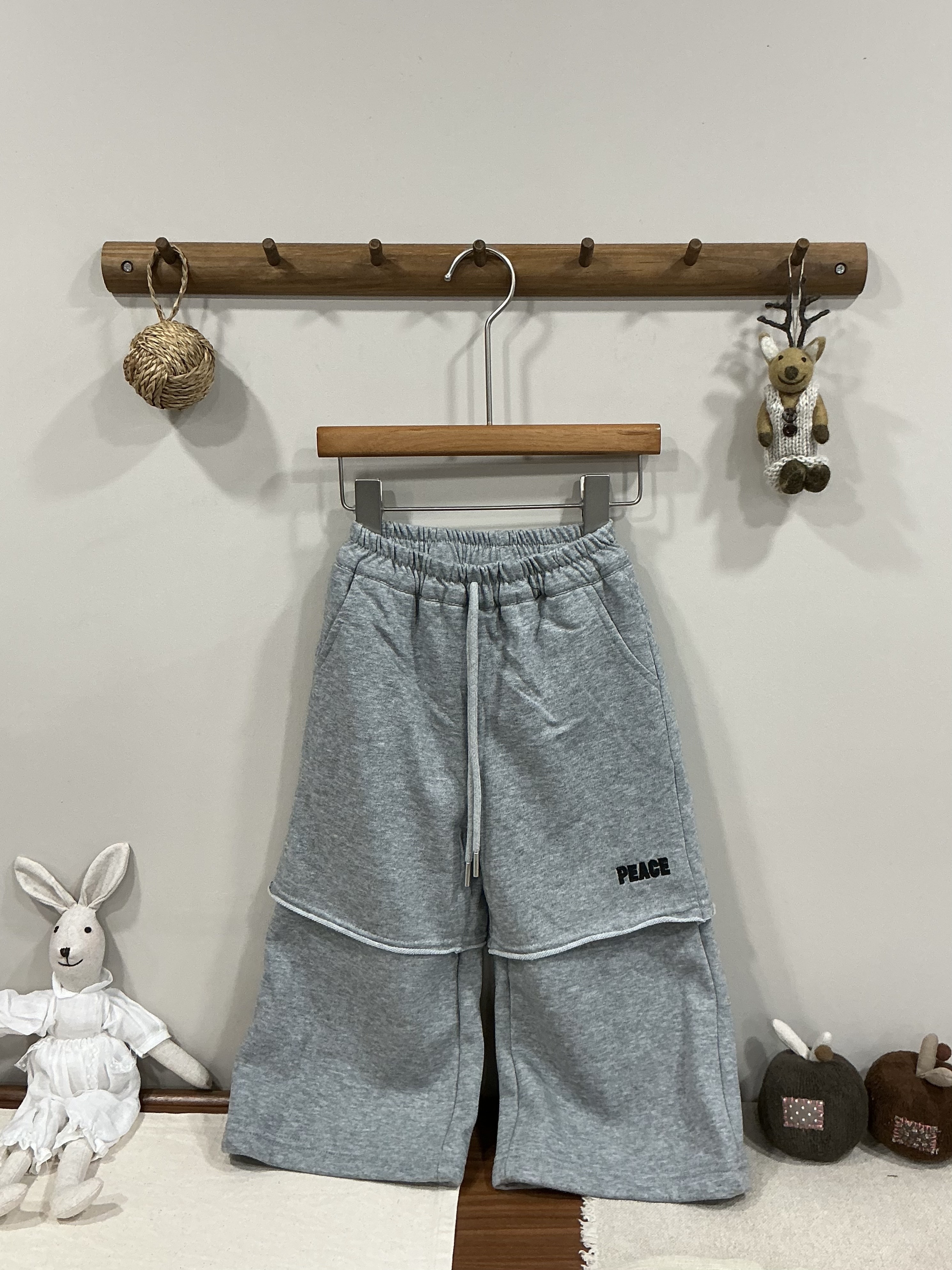 A03558磨毛假兩件棉褲