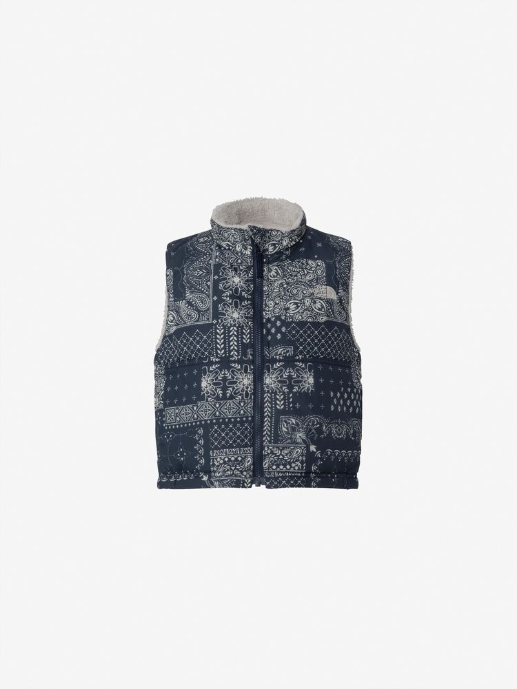 預購┃日本店鋪限定 嬰兒款 TNF Baby Novelty Reversible Cozy Vest 雙面穿 毛毛 變形蟲 背心