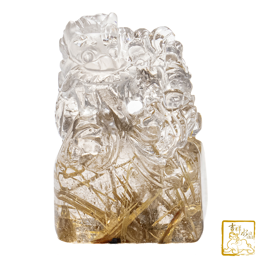 鈦晶祥龍印材 43g 吉祥富貴