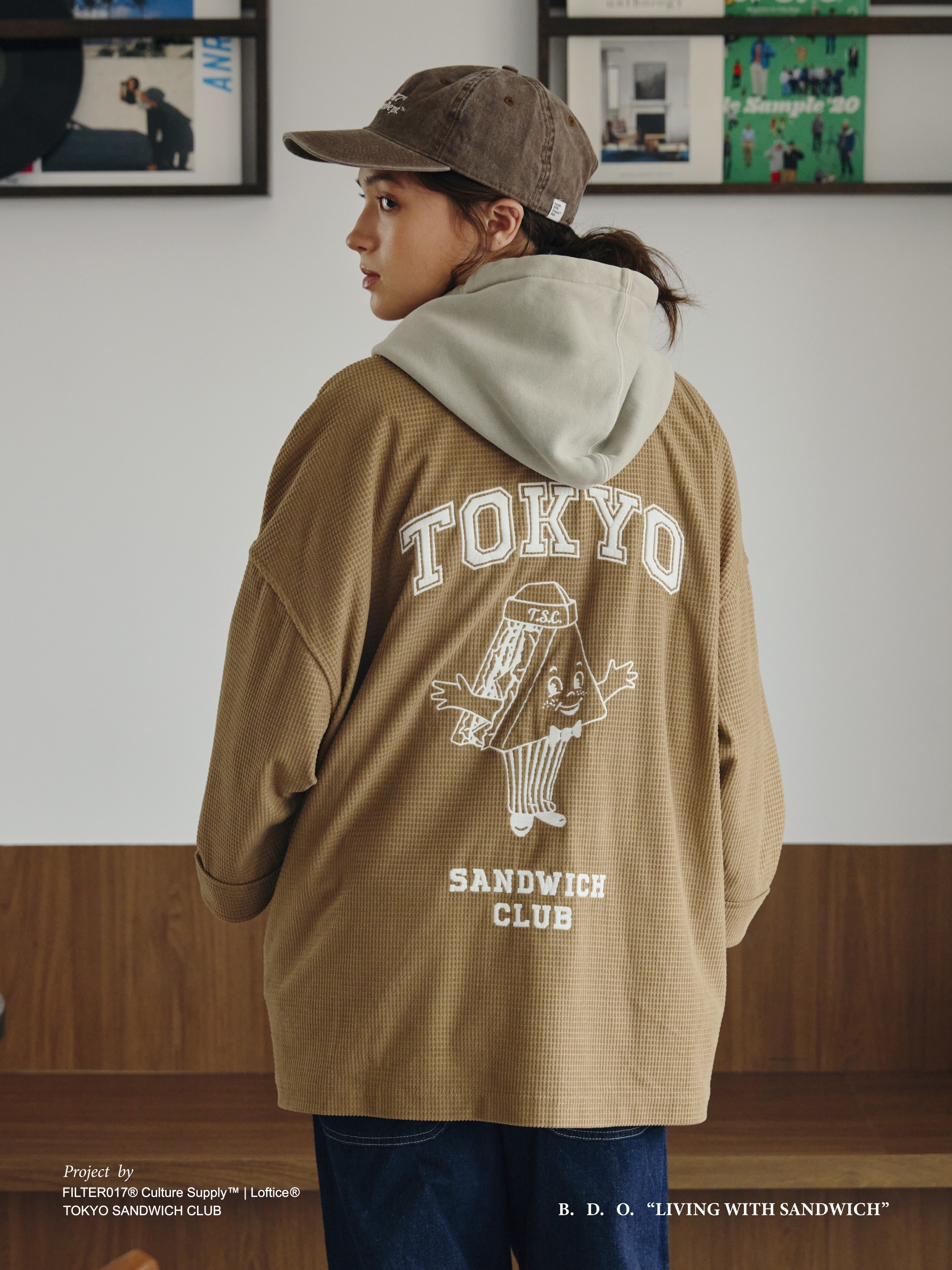 FILTER017®  B.D.O. 三明治吉祥物格紋燈芯絨野良罩衫