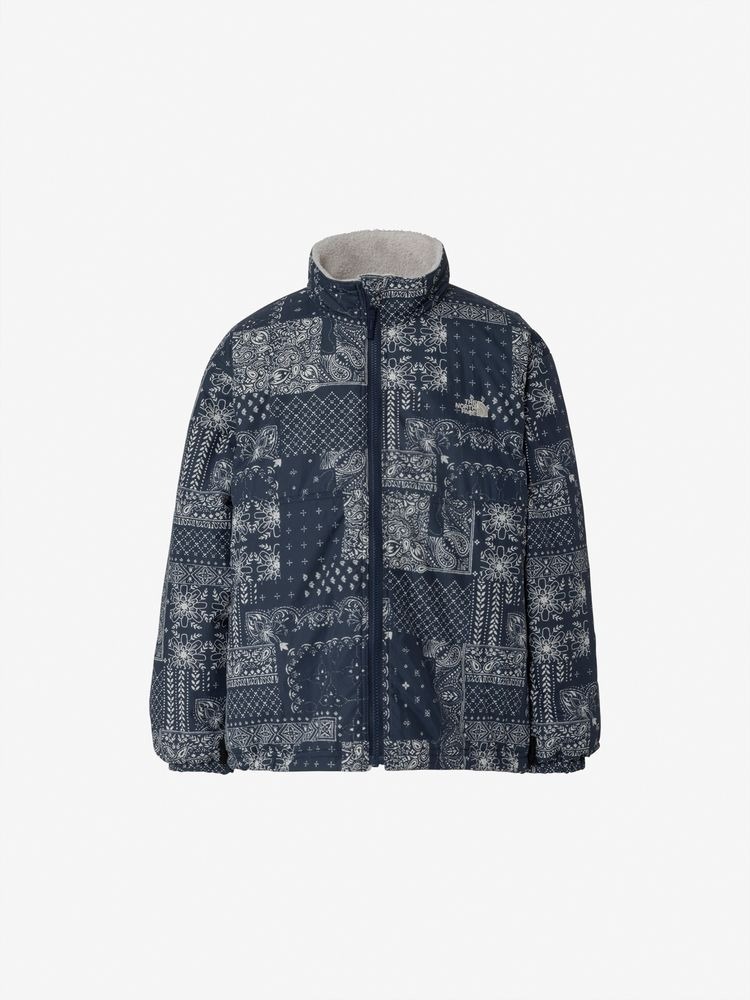 預購┃日本店鋪限定 大童款 TNF Kids Novelty Reversible Cozy Jacket 雙面穿 毛毛 變形蟲 外套