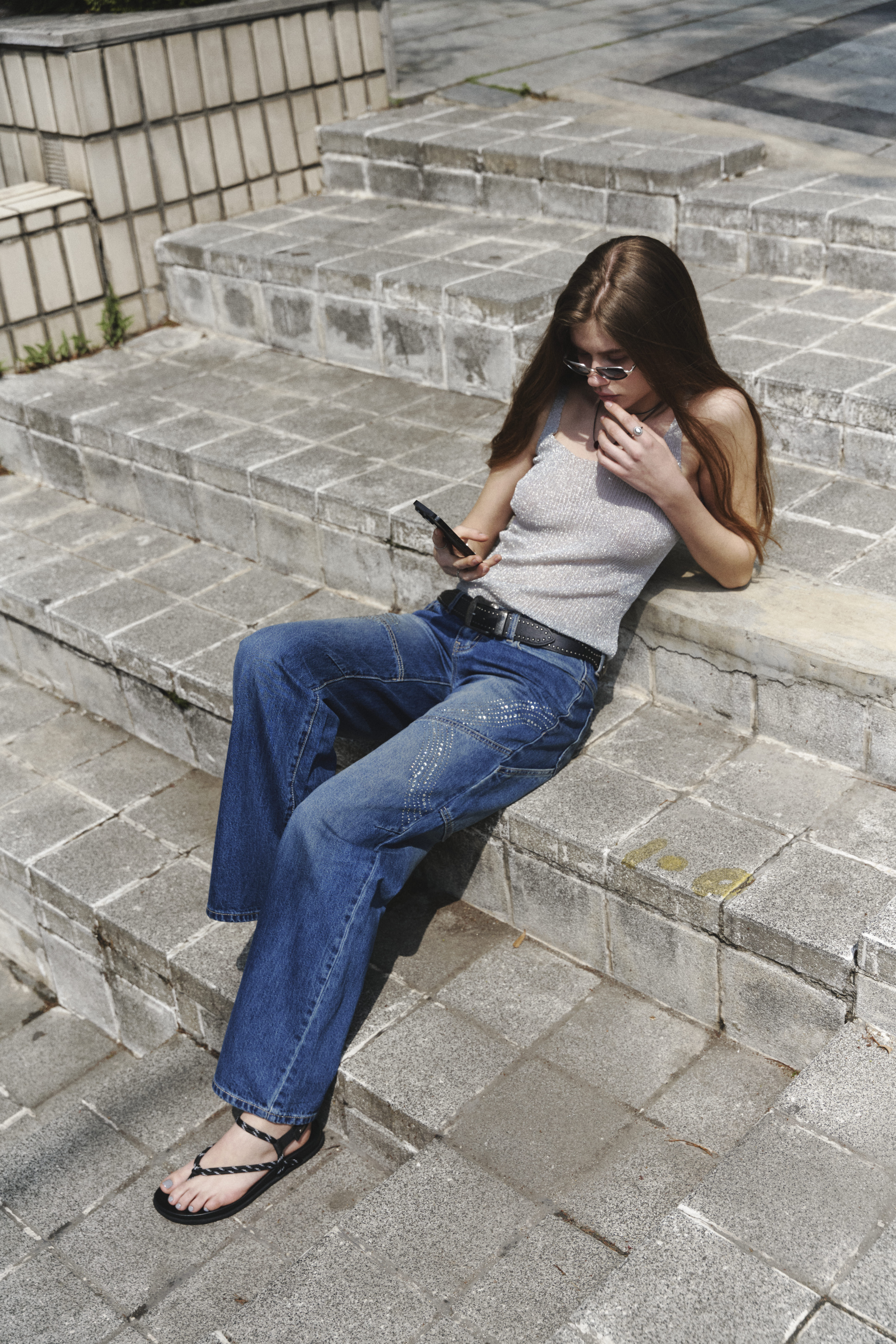 KHIHO EZROPE SANDALS BLACK K25-SH008 BK