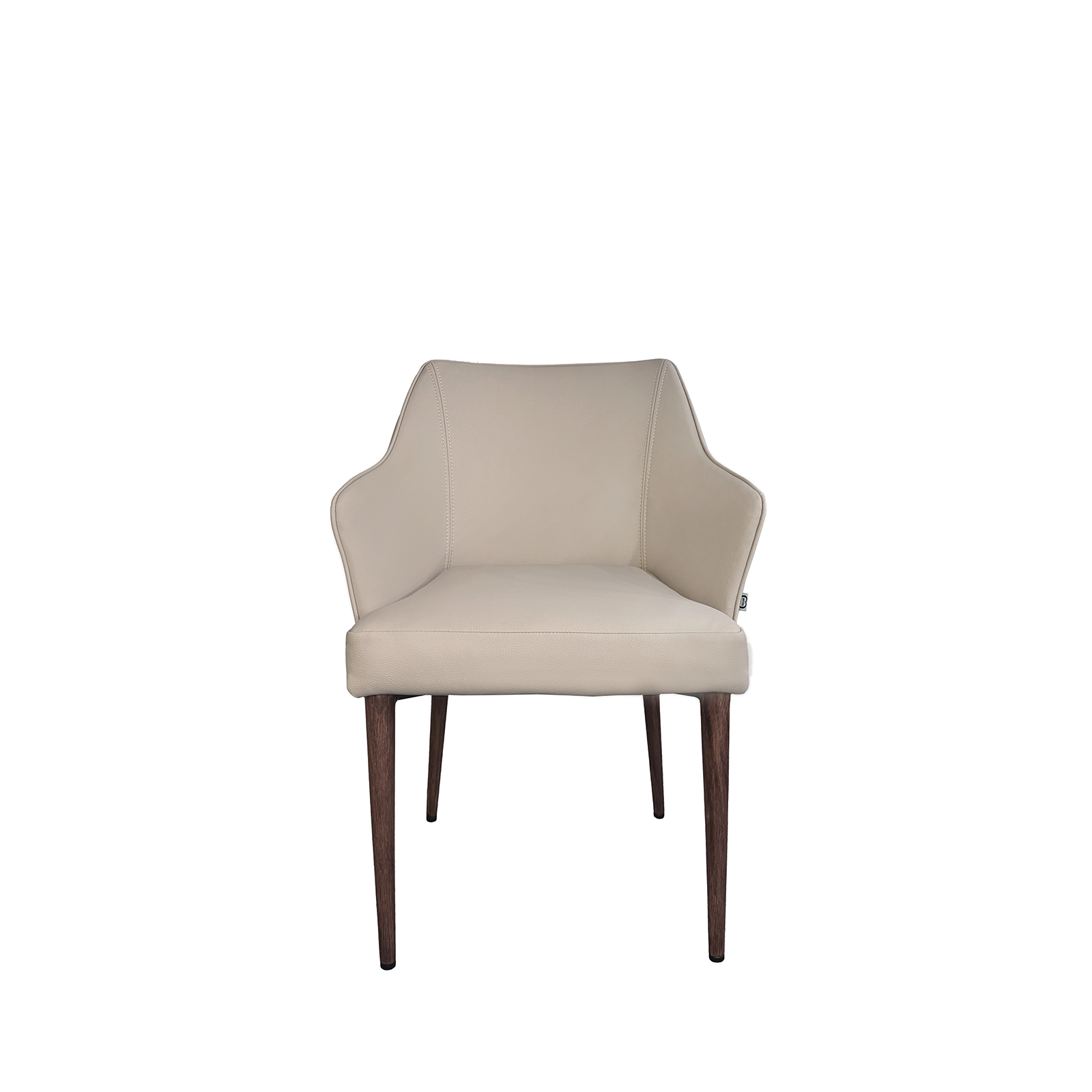 Hatch 耐磨科技皮美胡木紋腳餐椅 - 玄米白〔CH301SW〕