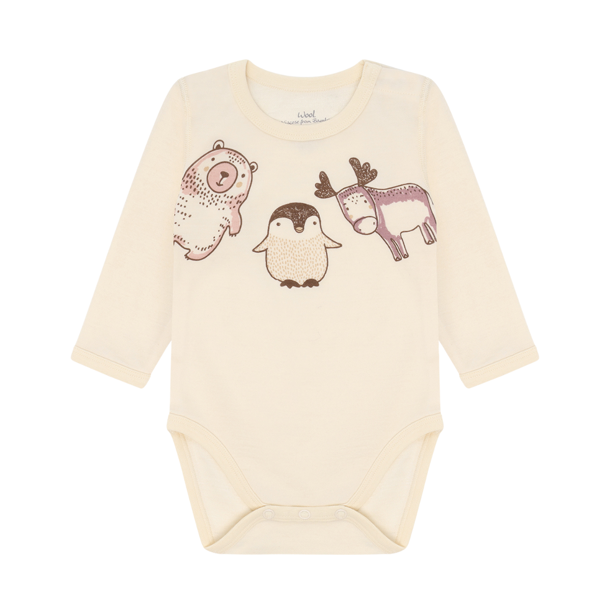 〖 Hust & Claire 〗米色動物羊毛包屁衣