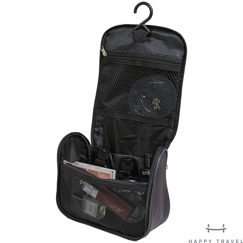【HAPPY TRAVEL】快樂旅行 吊掛式盥洗收納包(2色可選)